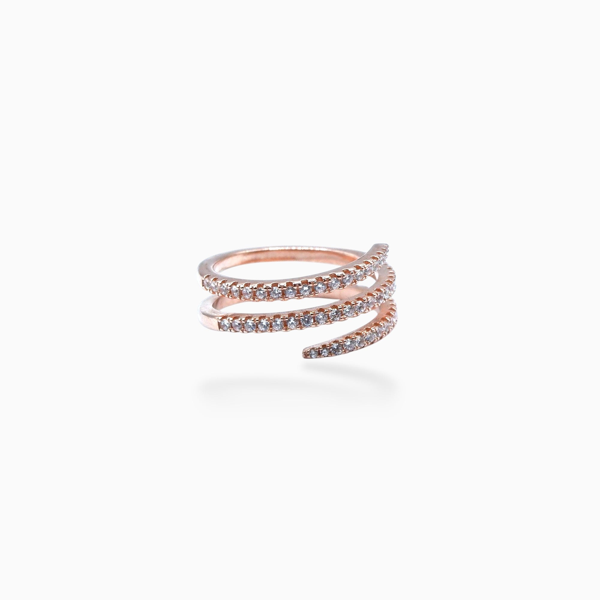 Snake ring (argento rosè)