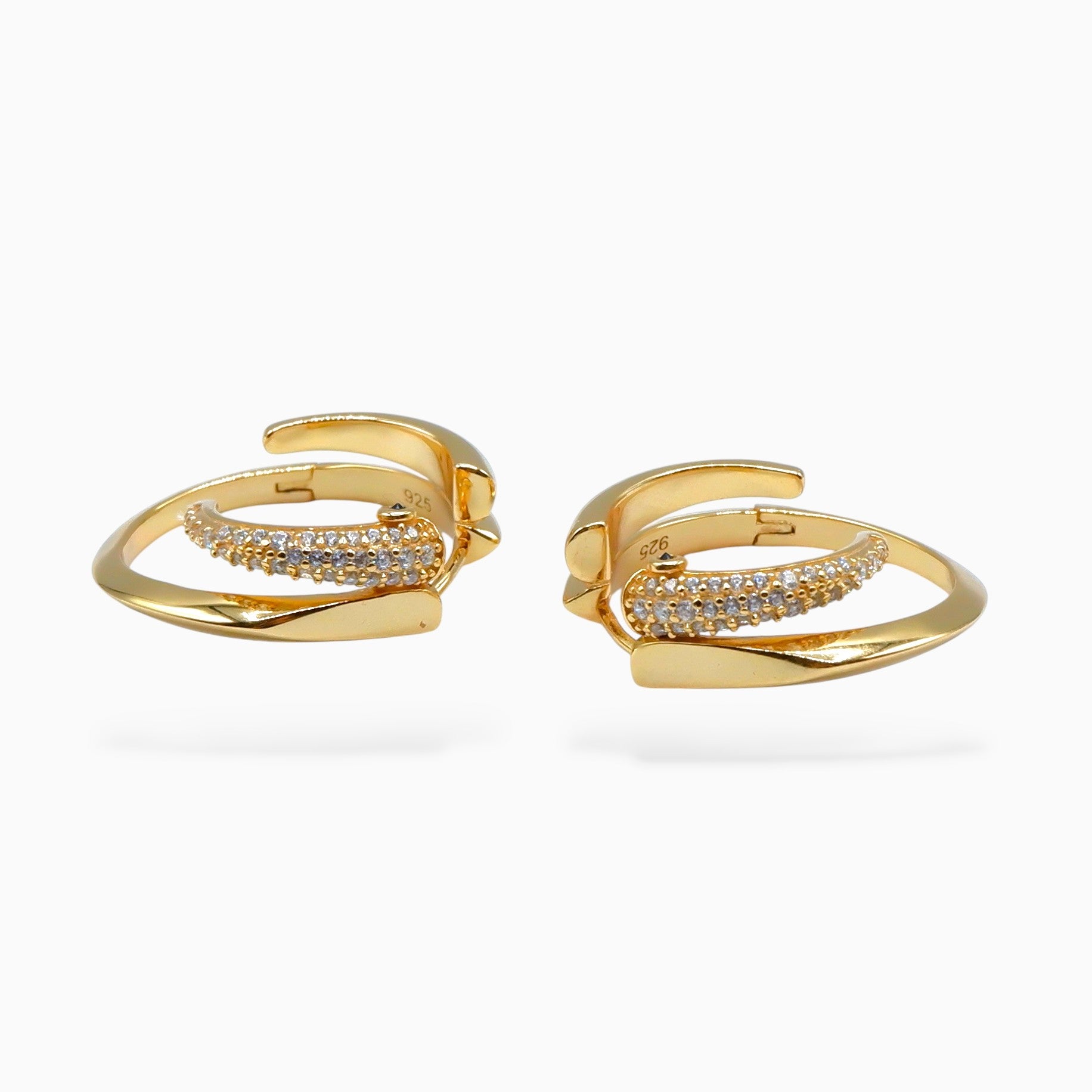 Double circle earrings