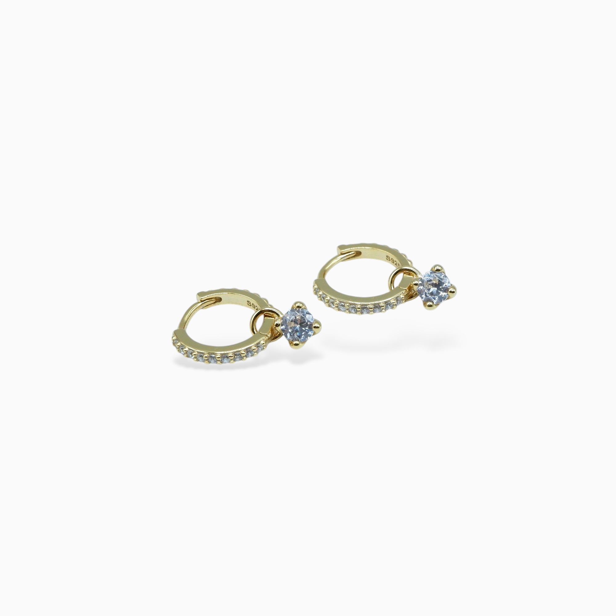 Hoop pendente (argento giallo)