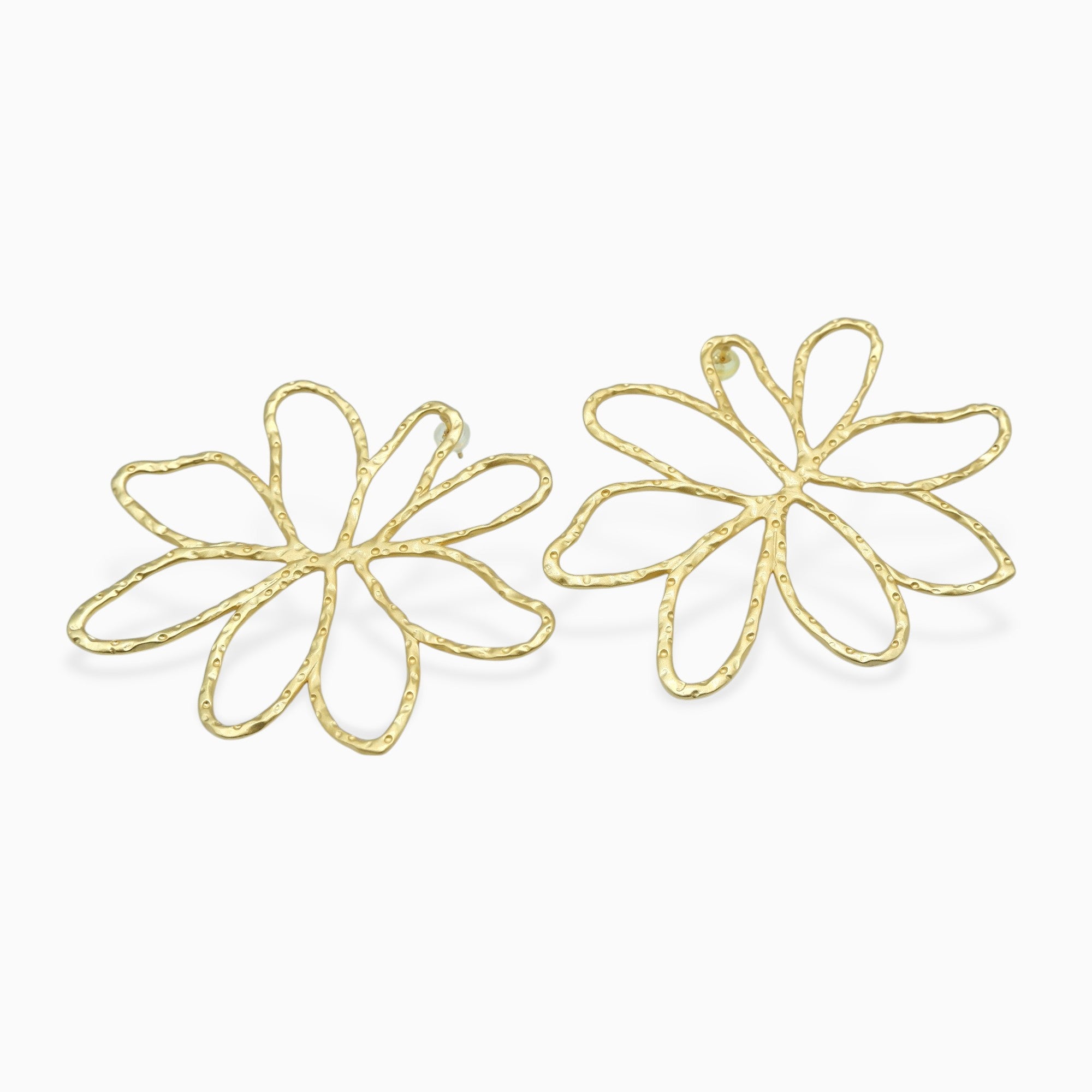 Flower earrings (argento giallo)