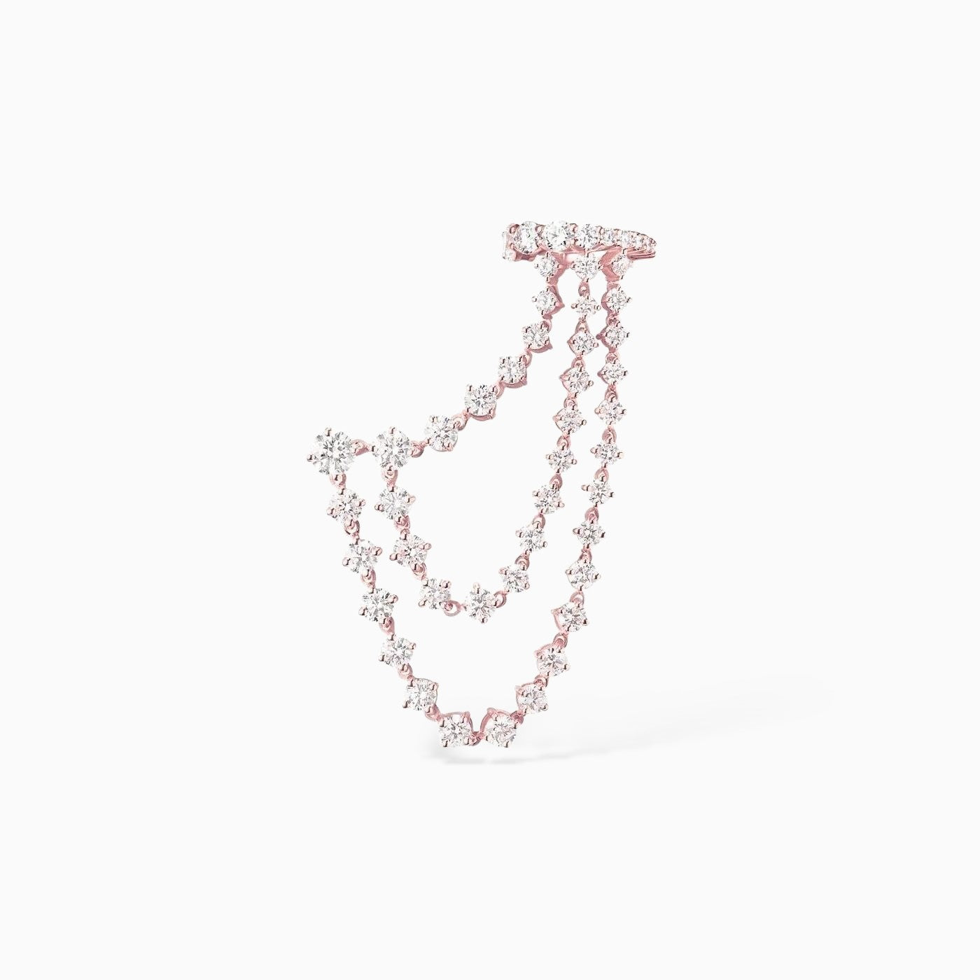 Orecchini cascata (argento rosè)