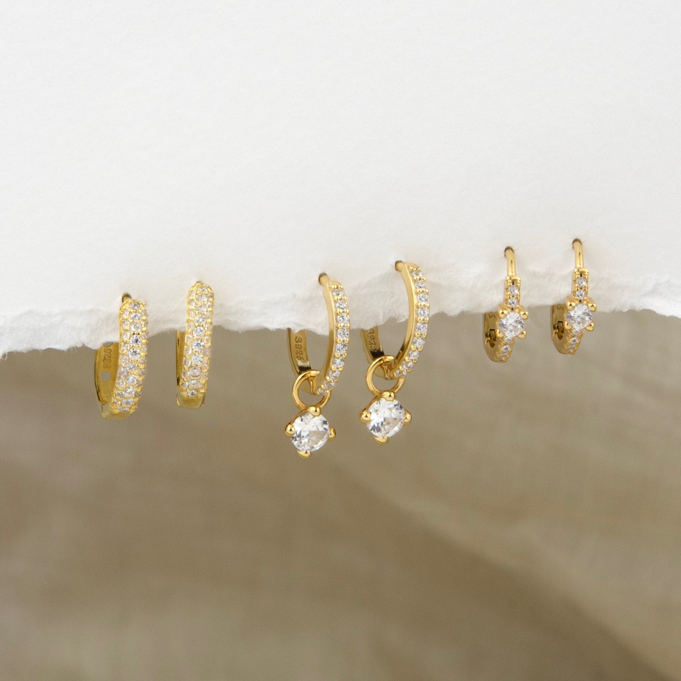 Hoop pendente (argento giallo)