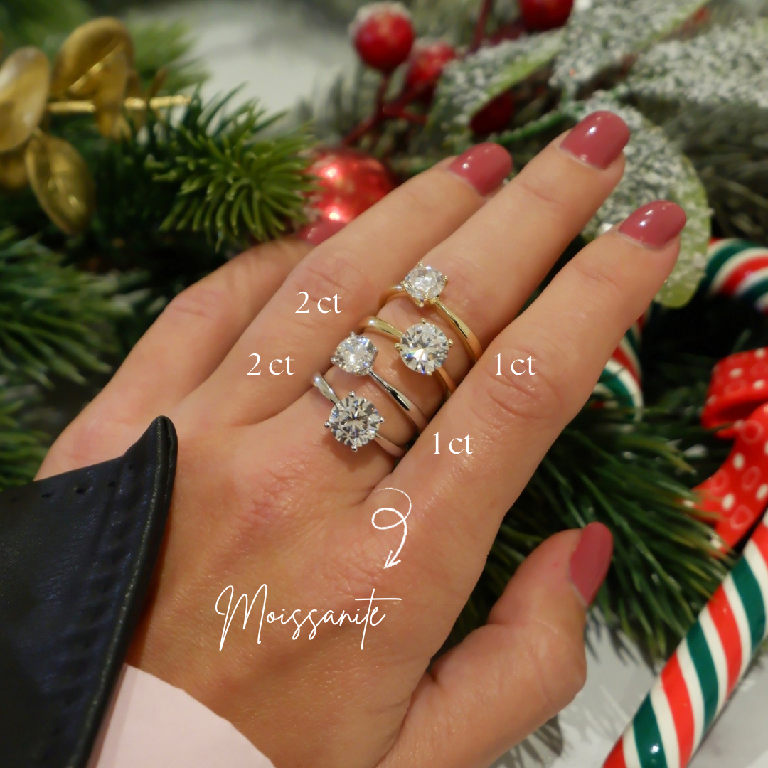 Solitario 1 ct (argento bianco)