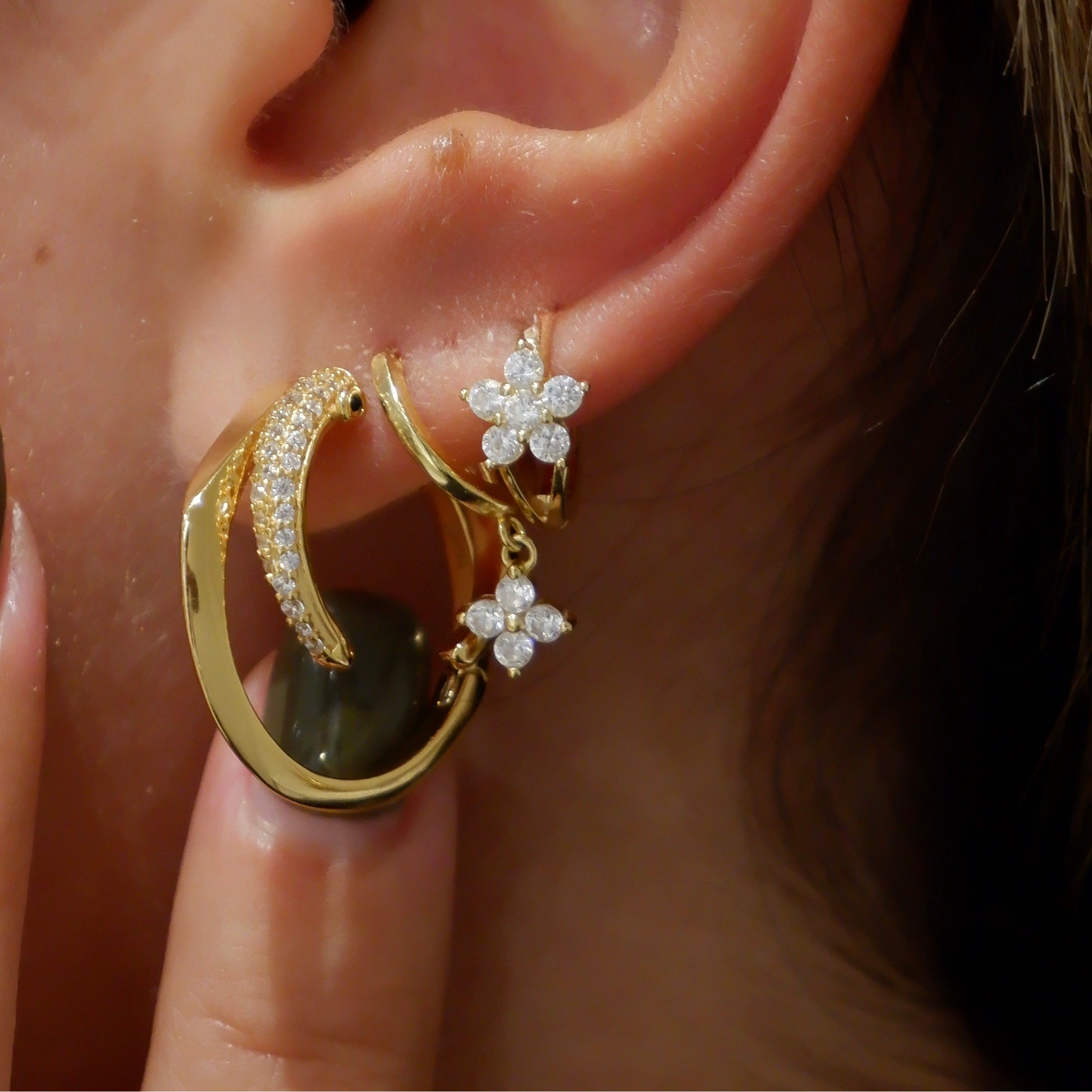 Double circle earrings
