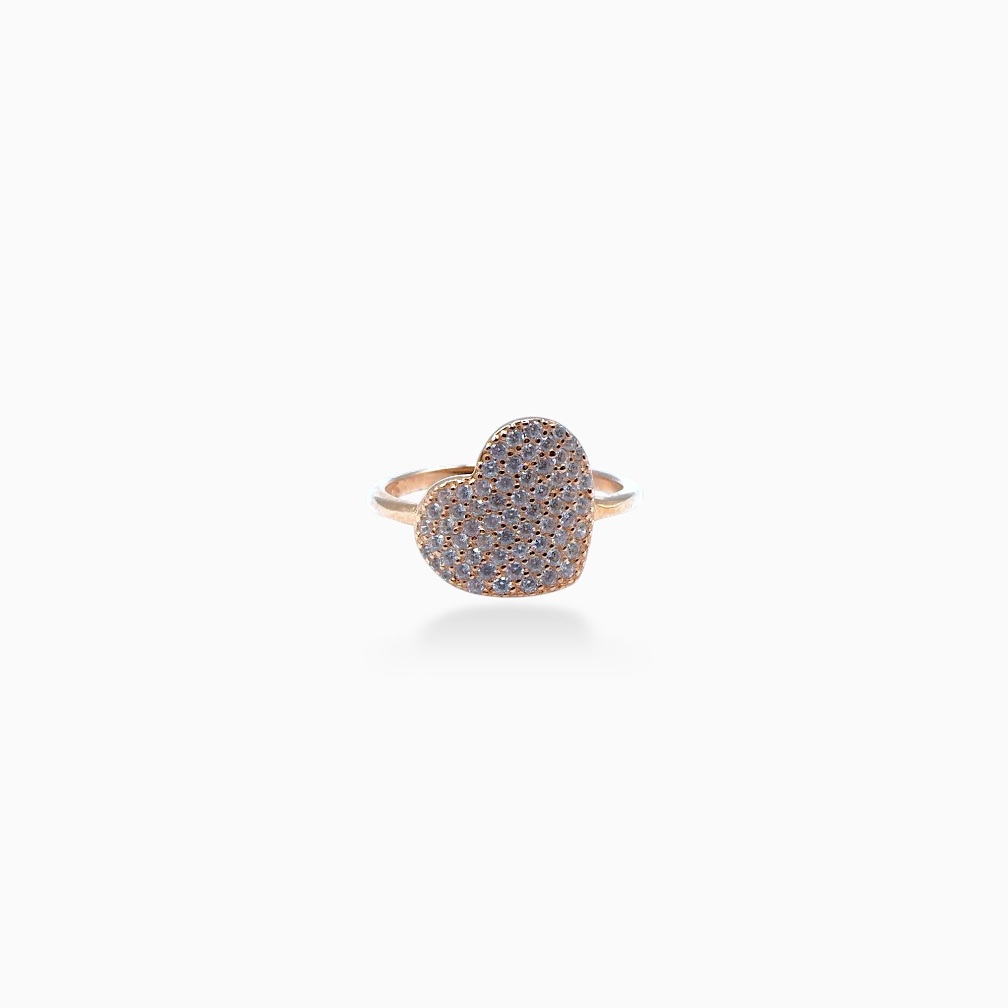 Heart ring (argento rosè)