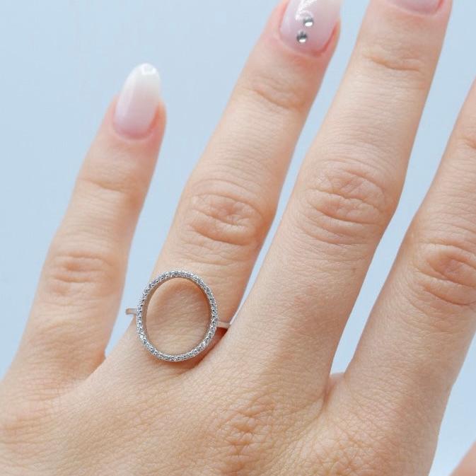 Circle ring (argento bianco)