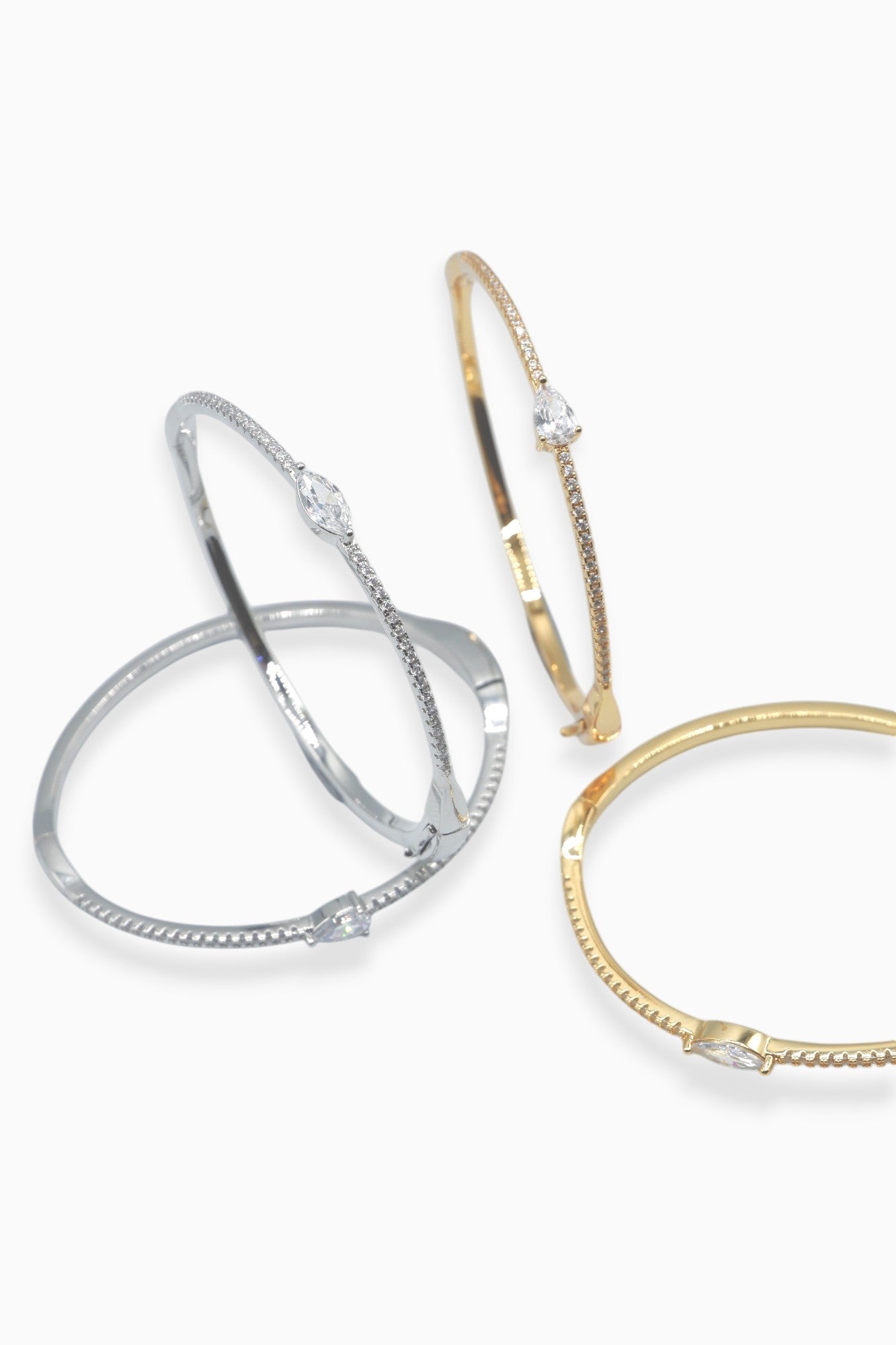 Bracciale rigido ovale (argento giallo)
