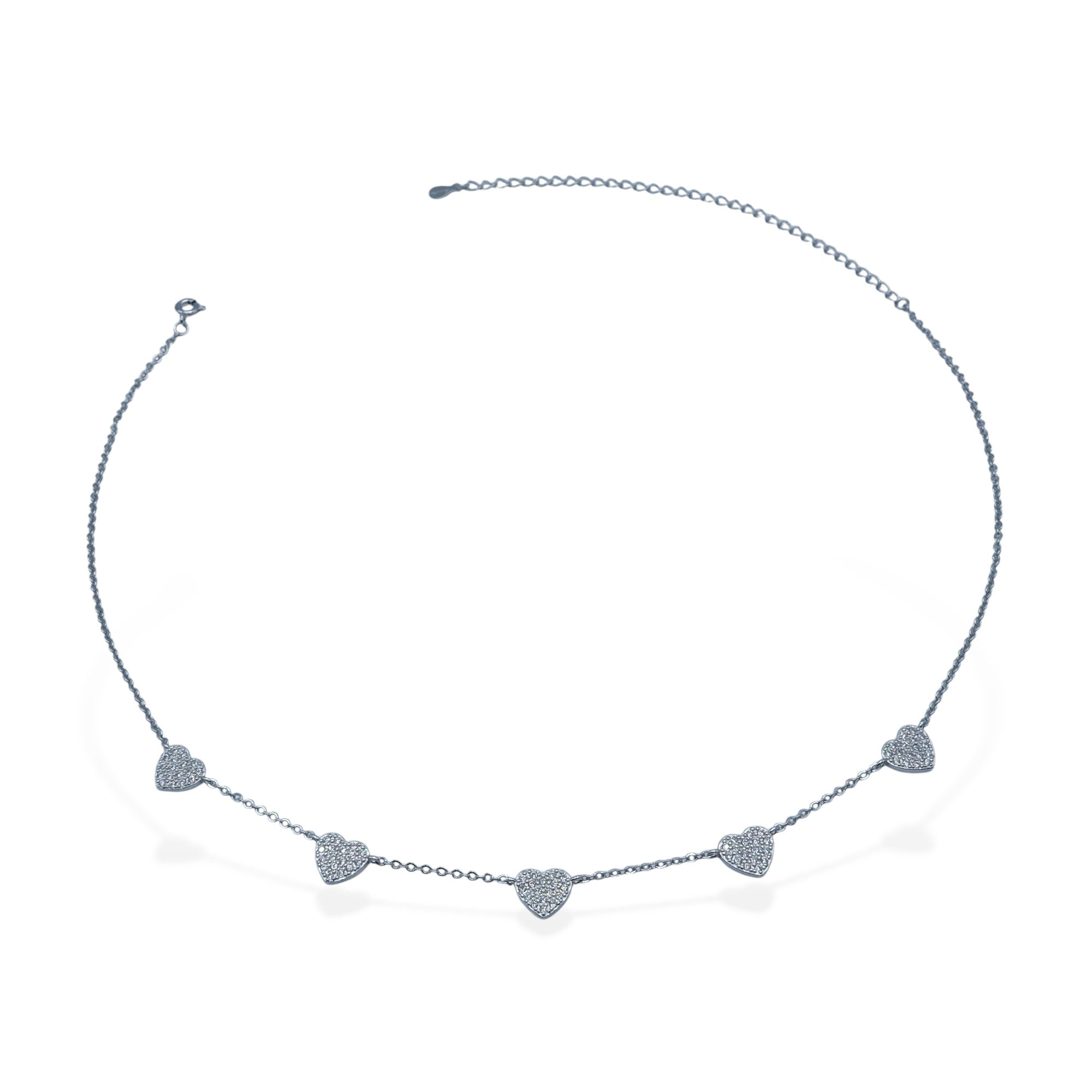 Full heart necklace (argento bianco)