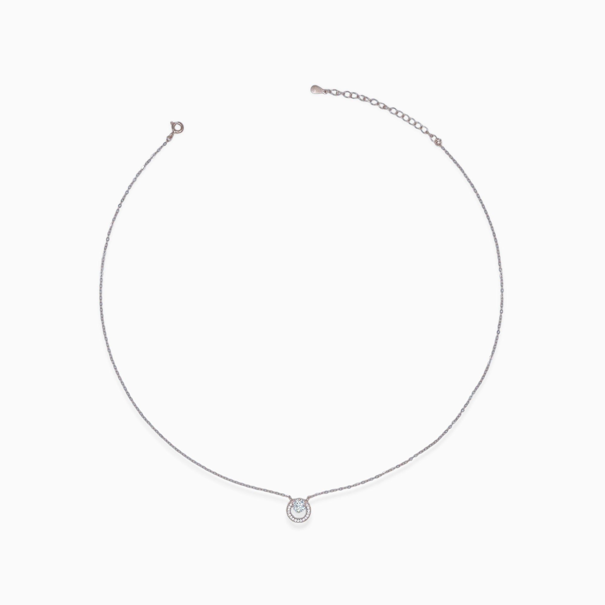 Circle necklace (argento rosè)