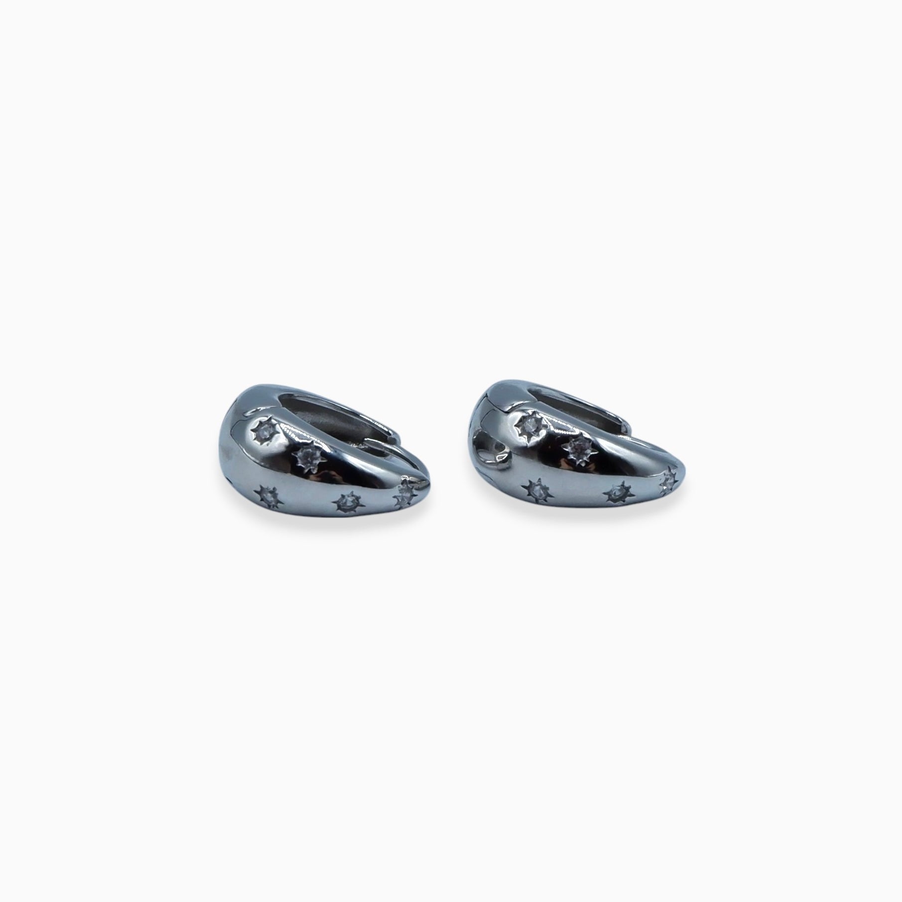 Star earrings (argento bianco)