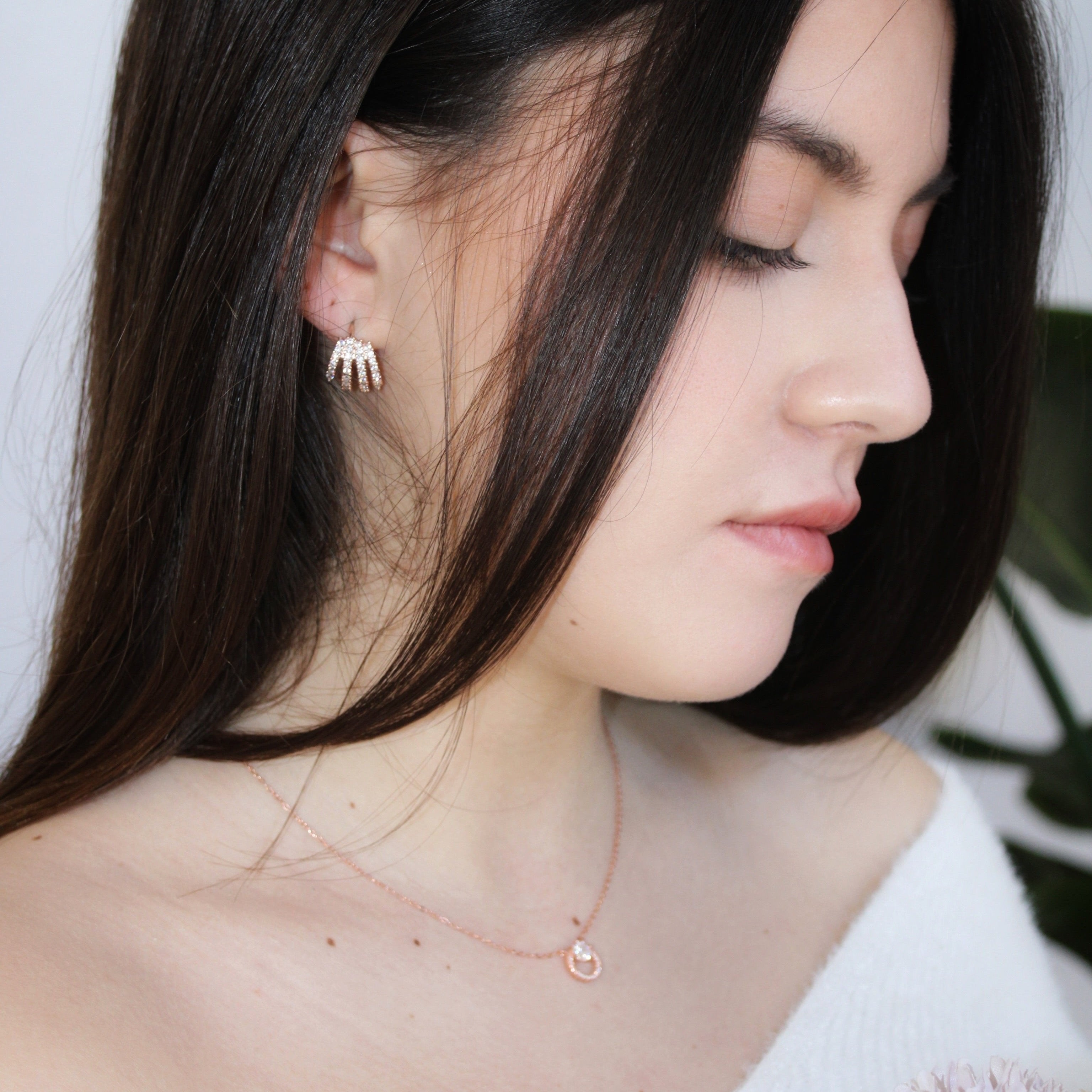 Circle necklace (argento rosè)