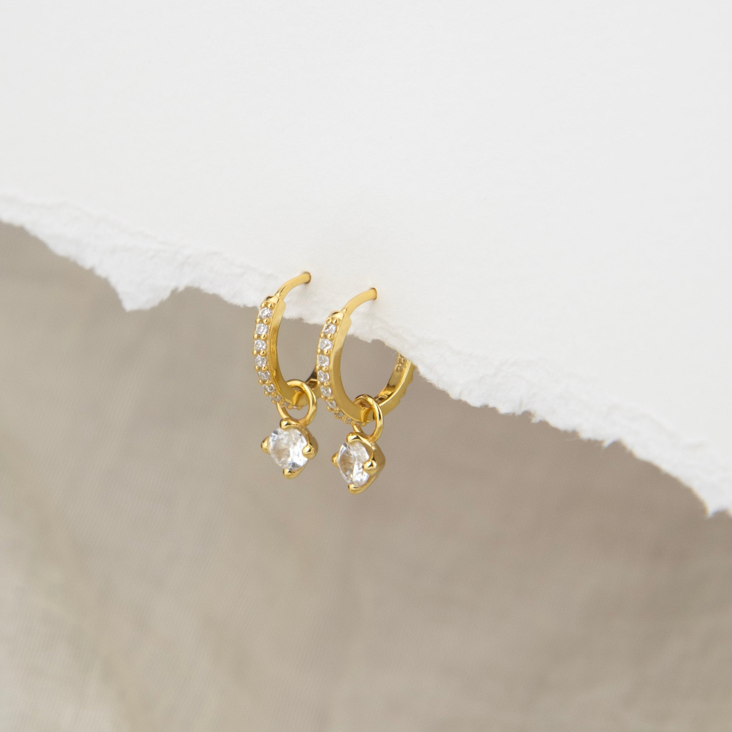 Hoop pendente (argento giallo)