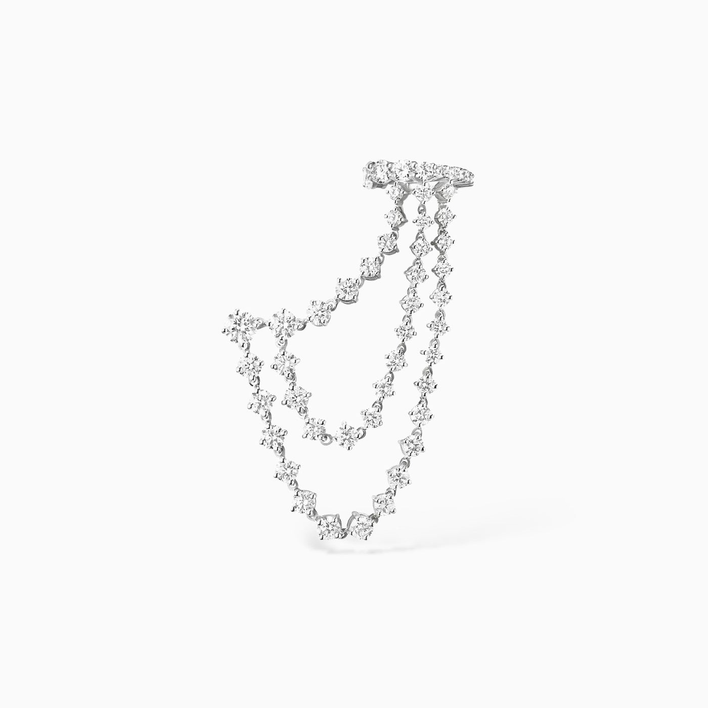 Orecchini cascata (argento bianco)