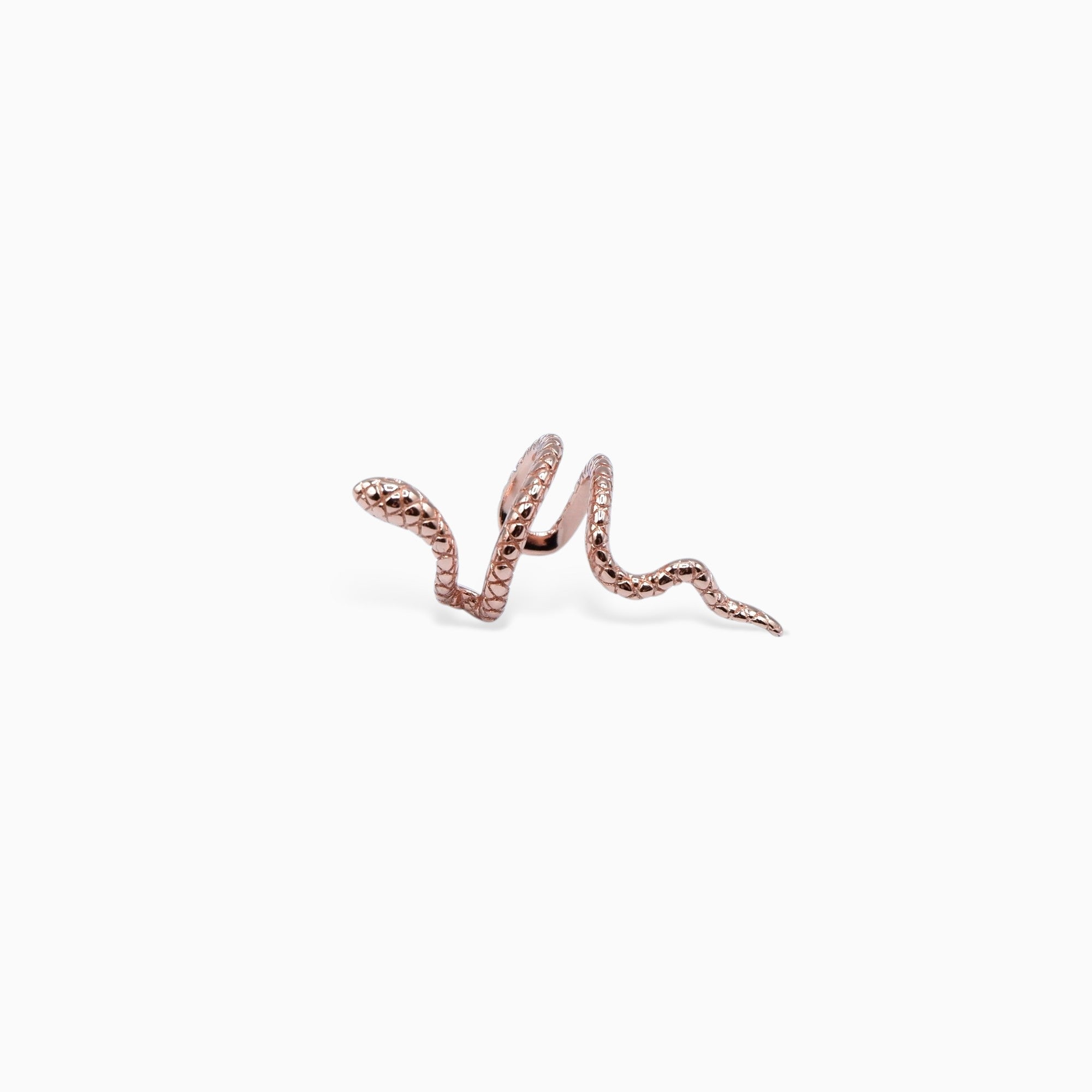 Snake earcuff (argento rosè)