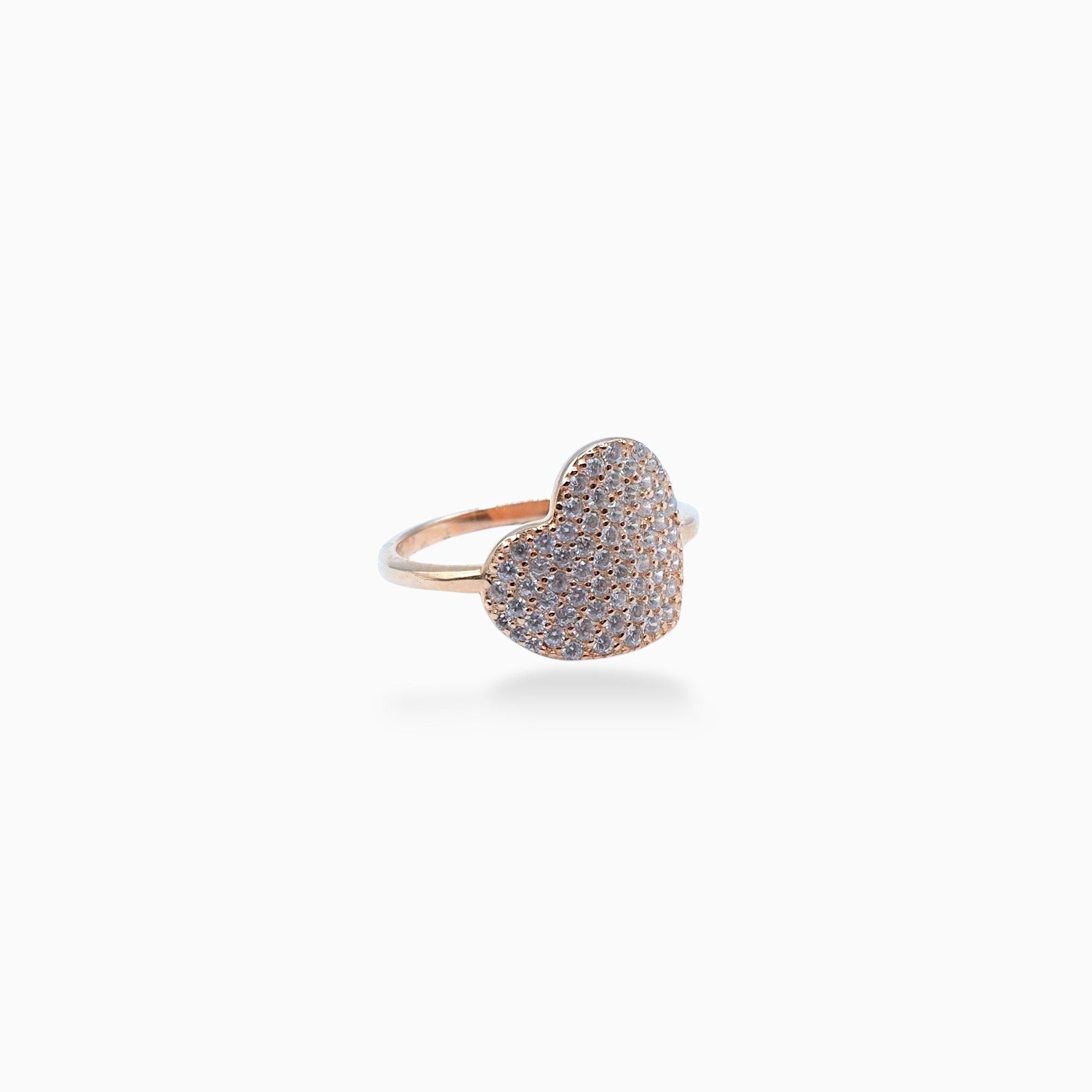 Heart ring (argento rosè)
