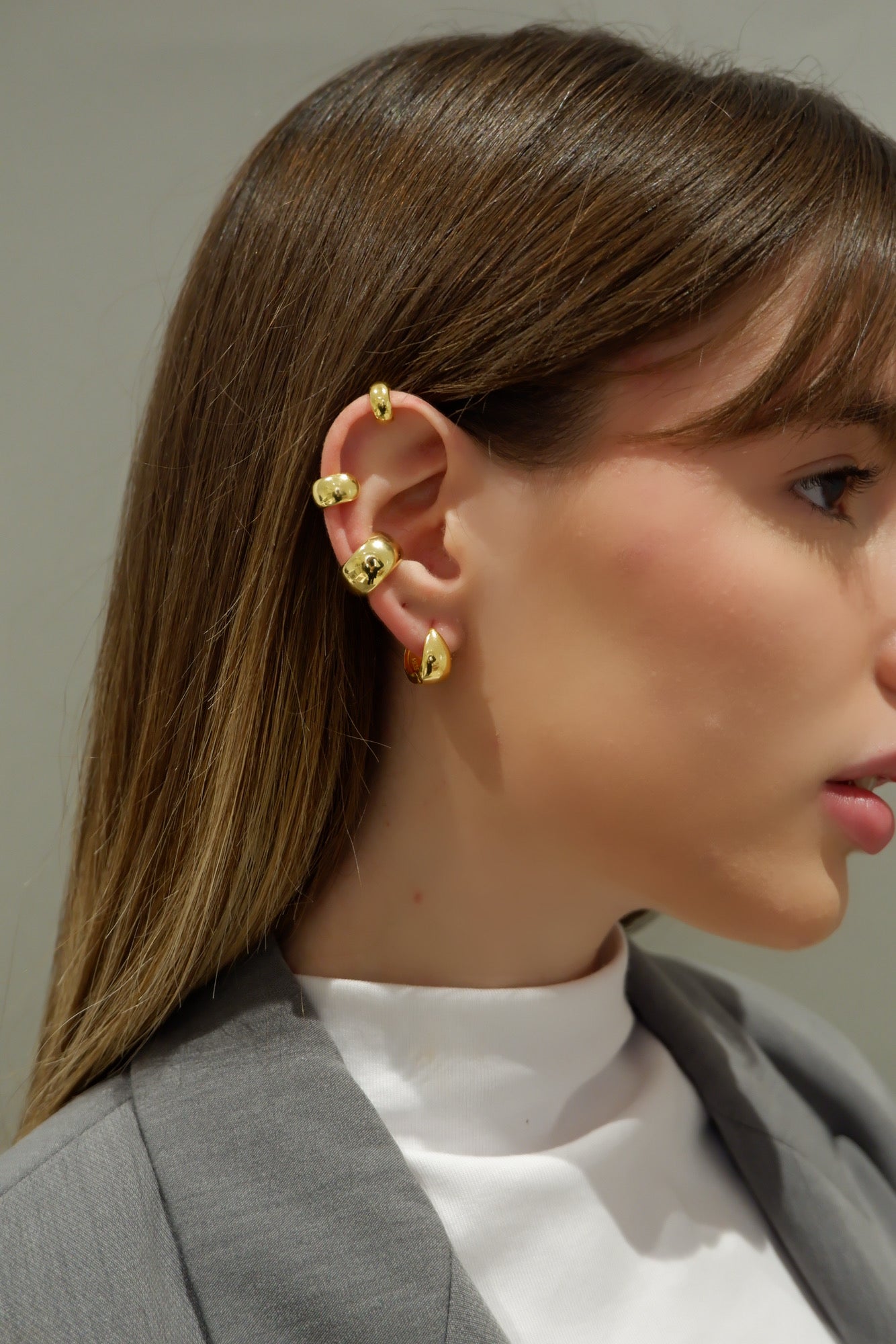 Orecchini goccia bold (argento giallo)