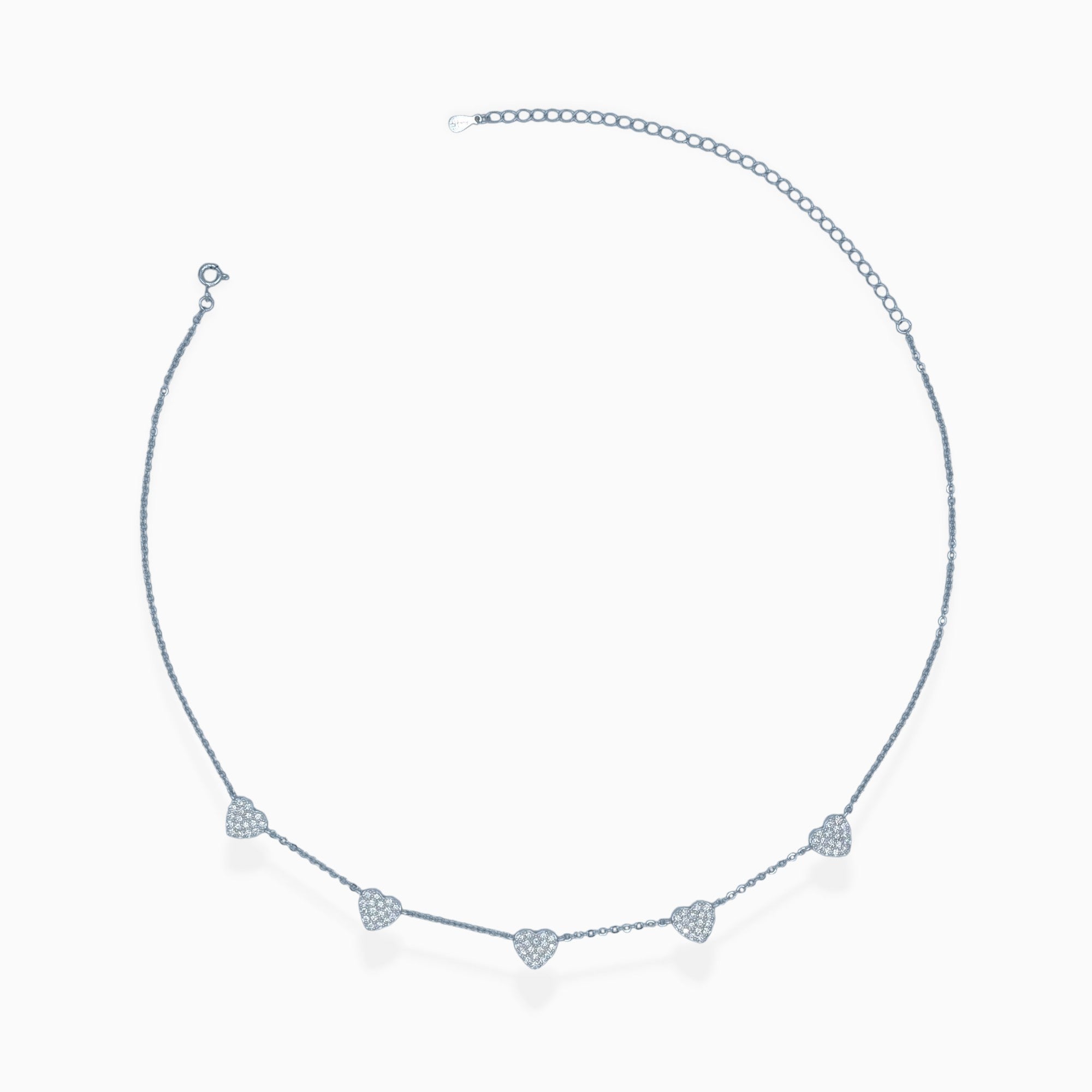 Full heart necklace (argento bianco)