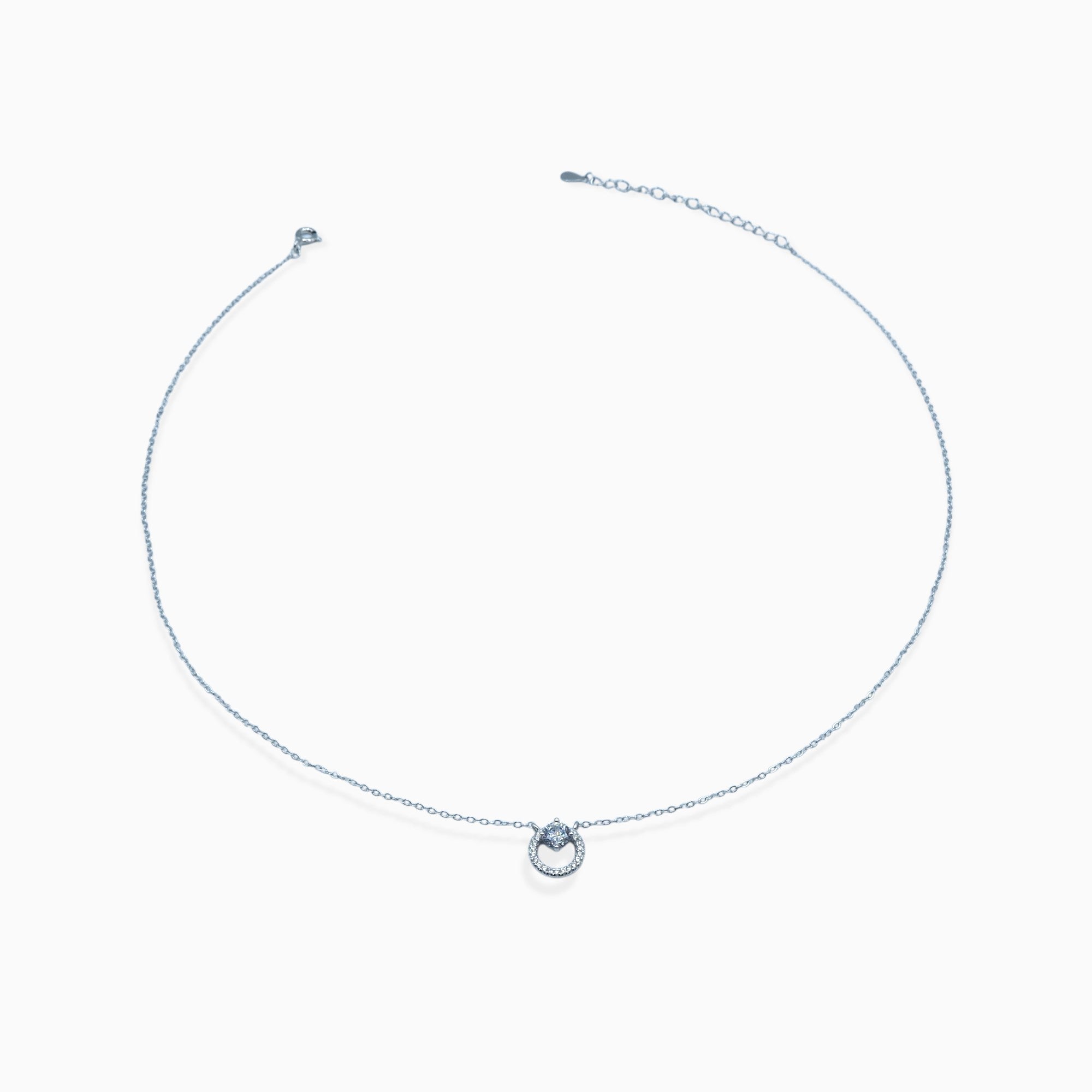 Circle necklace (argento bianco)