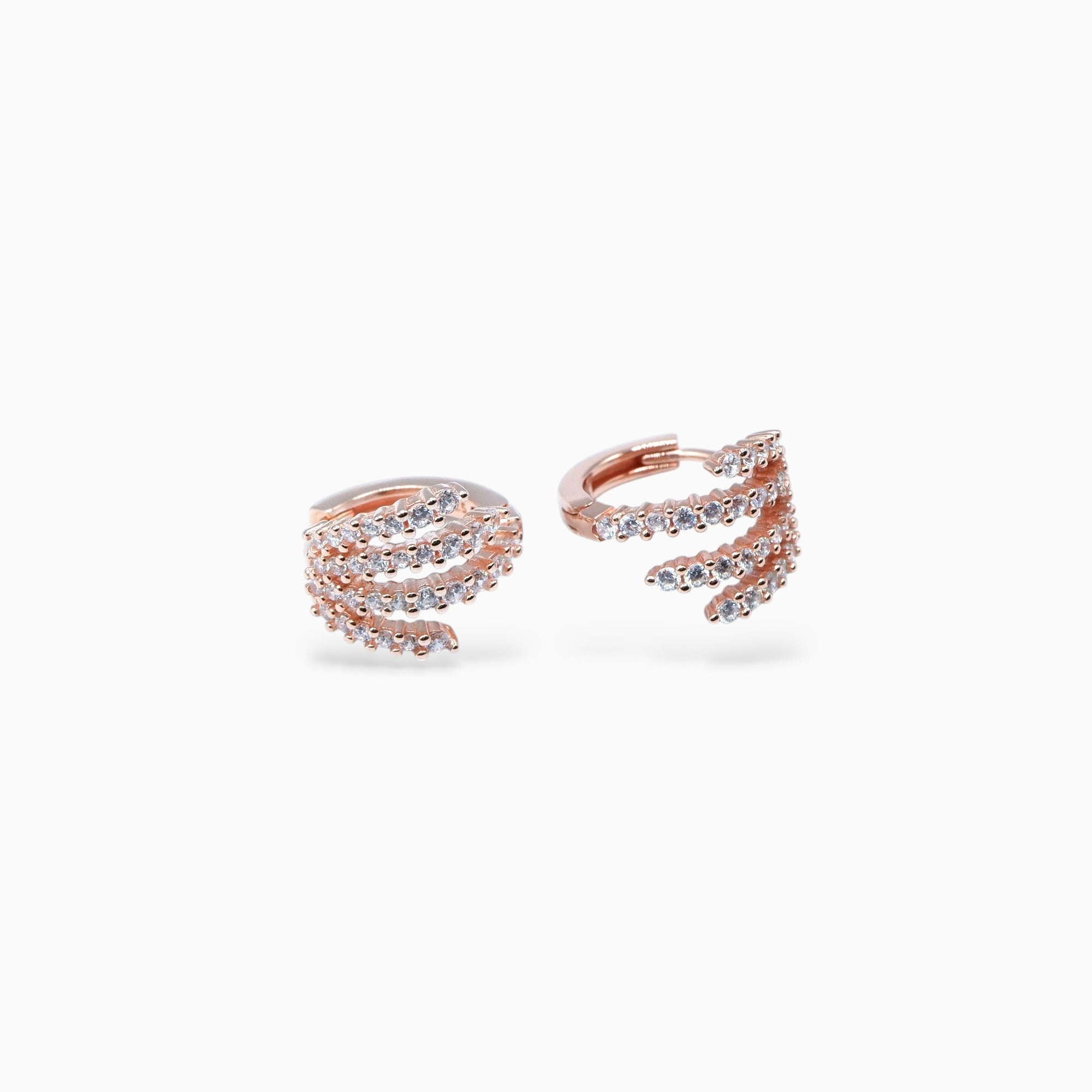 Hoop pavè (Argento rosè)