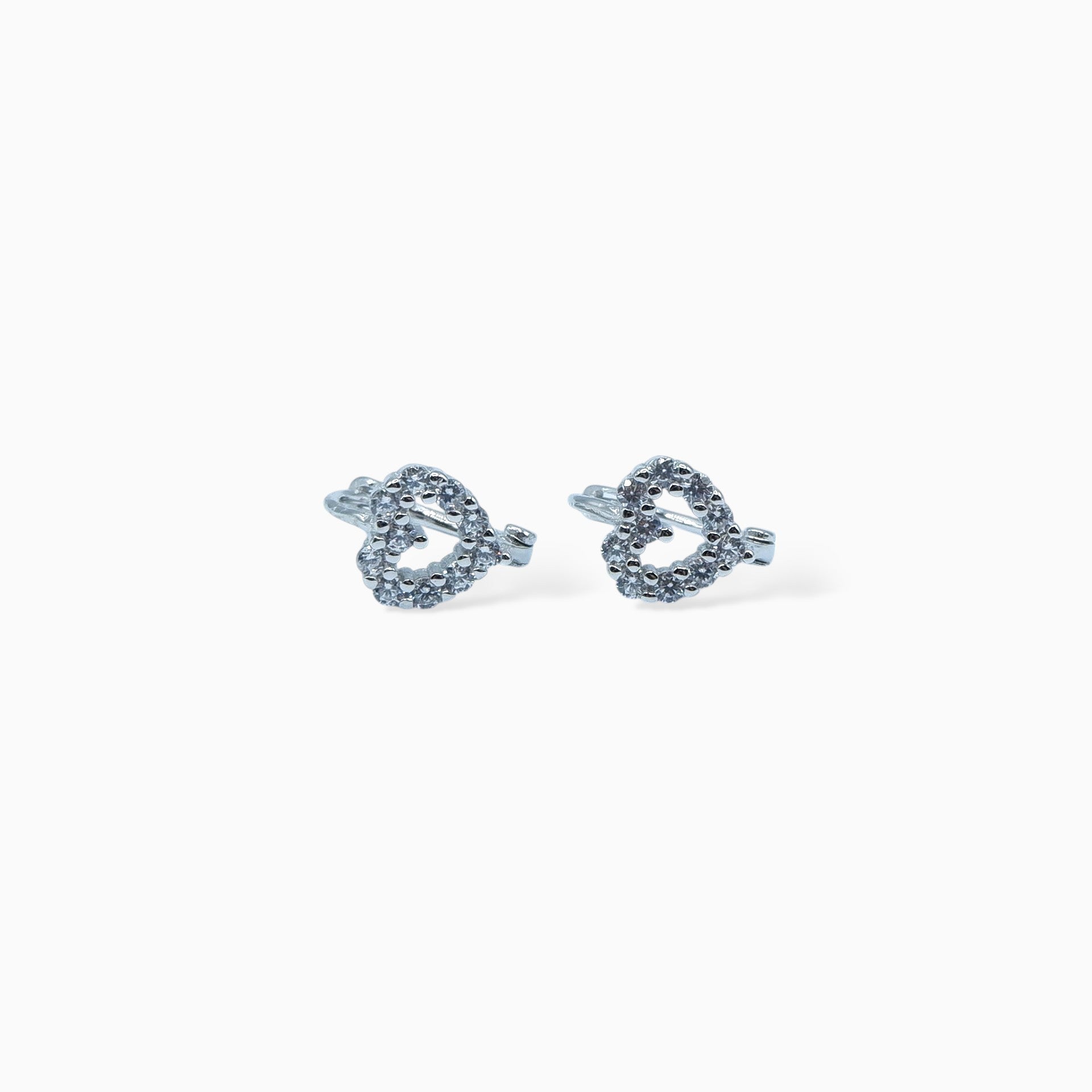 Hoop heart (argento bianco)