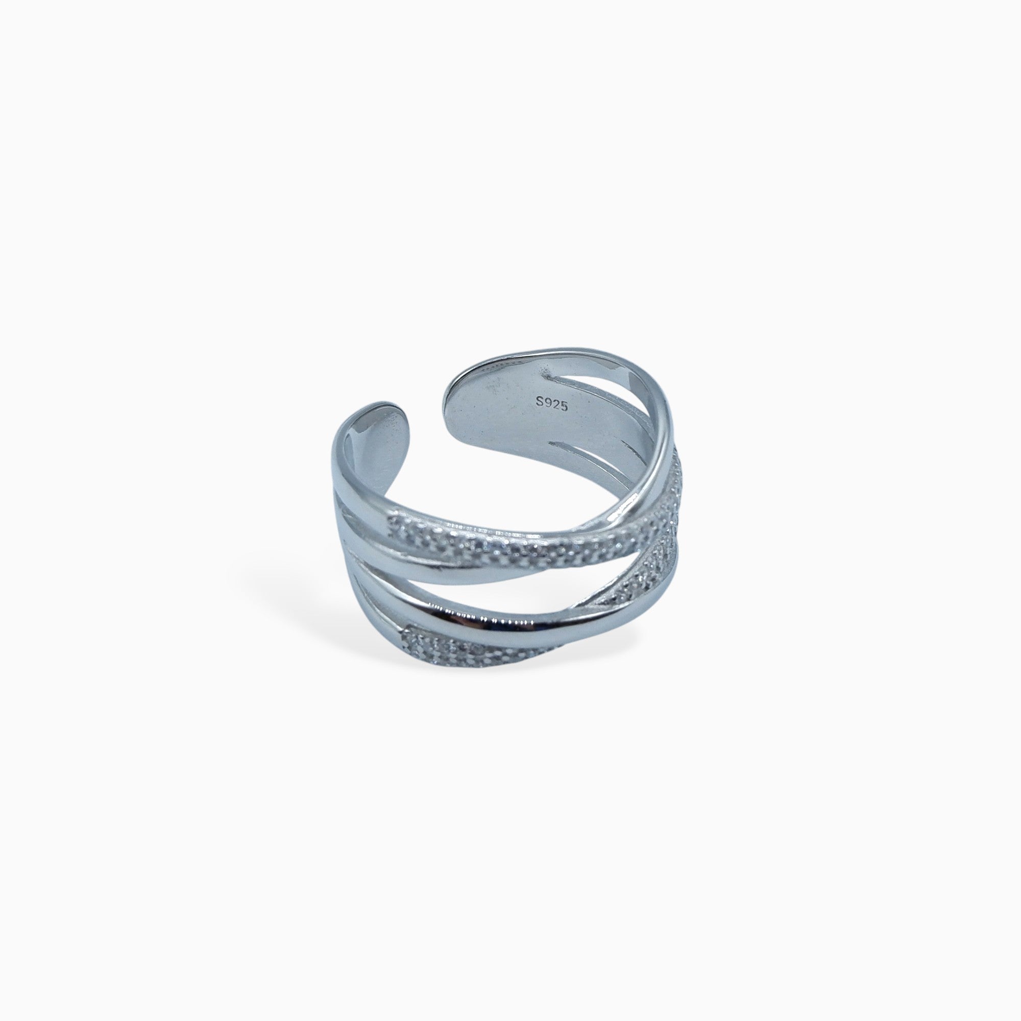 Band ring (argento bianco)