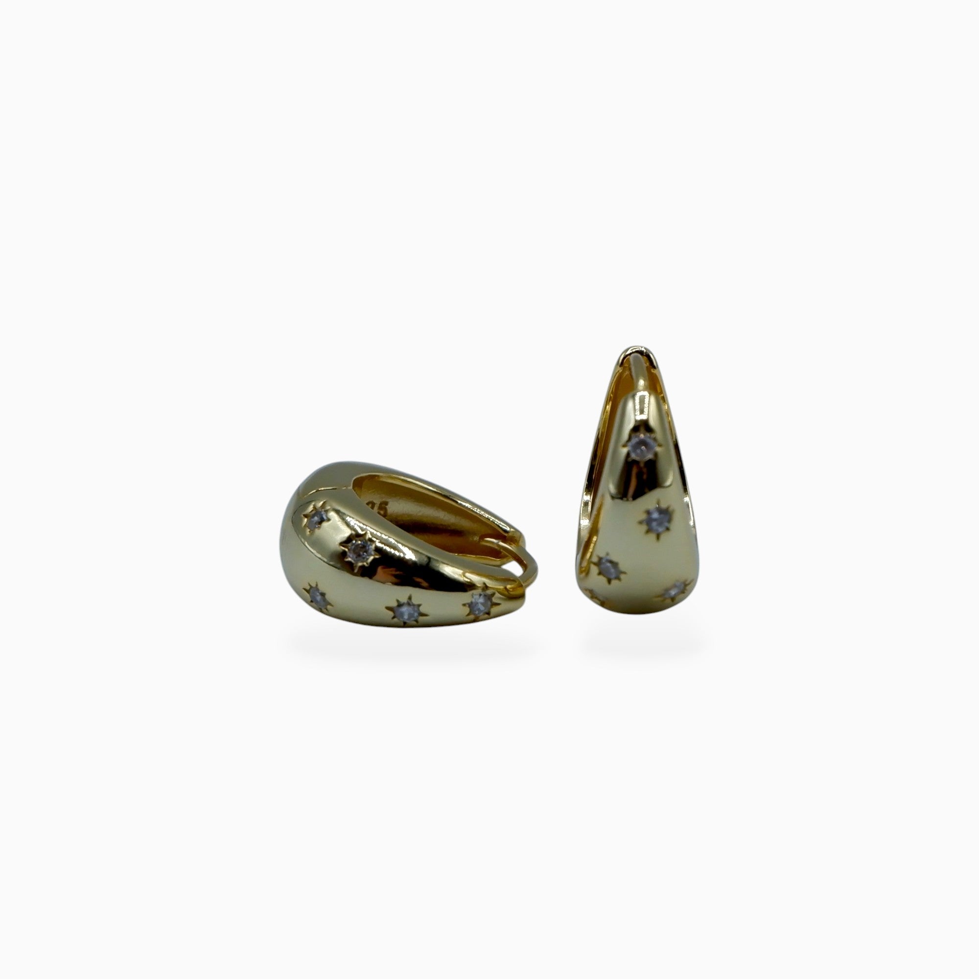 Star earrings (argento giallo)