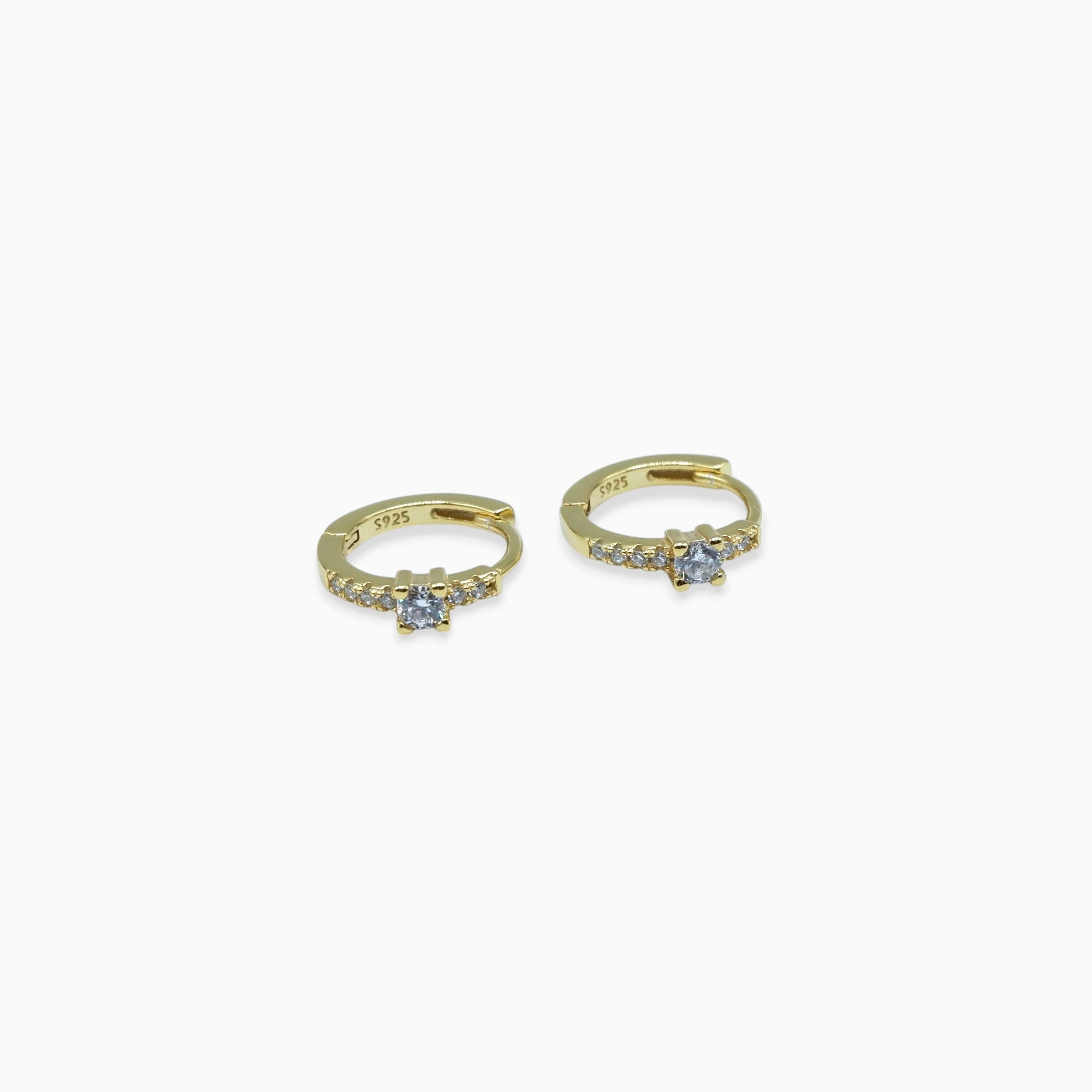 Hoop zircone (argento giallo)
