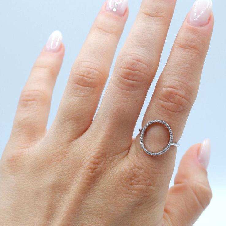 Circle ring (argento bianco)