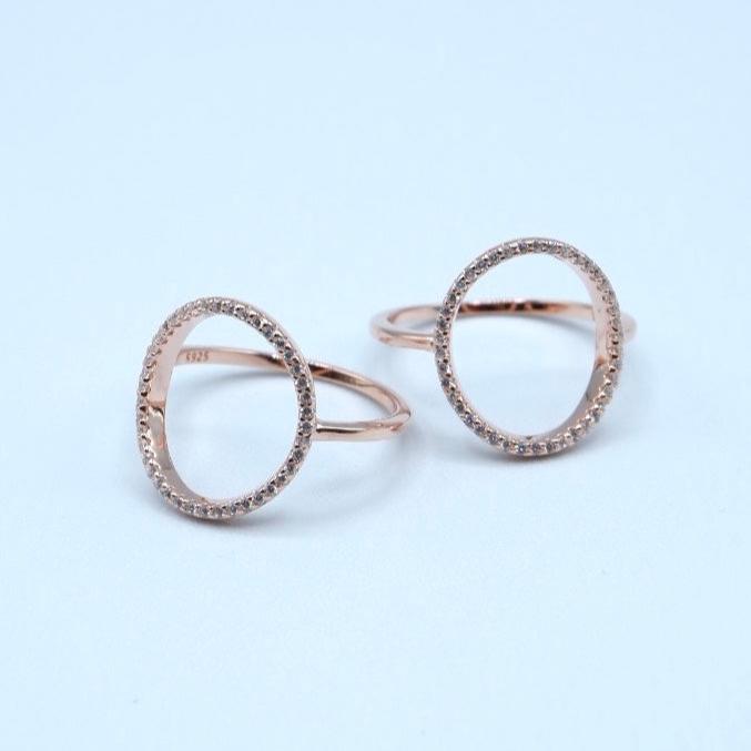 Circle ring (argento rosè)