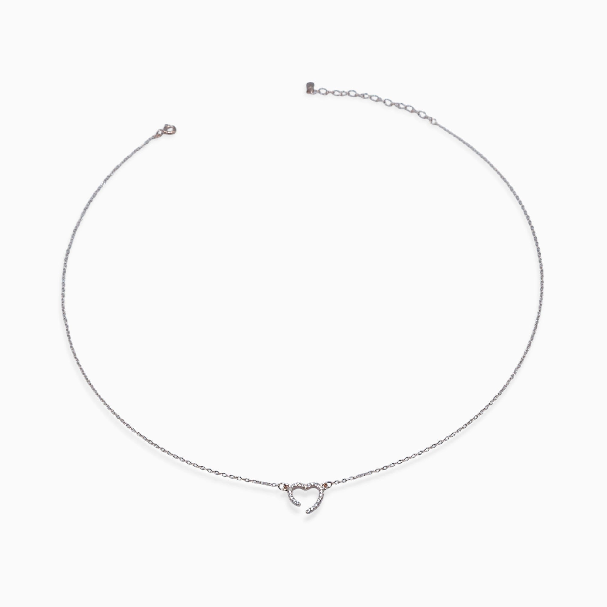 Collana Single Heart (argento rosè)