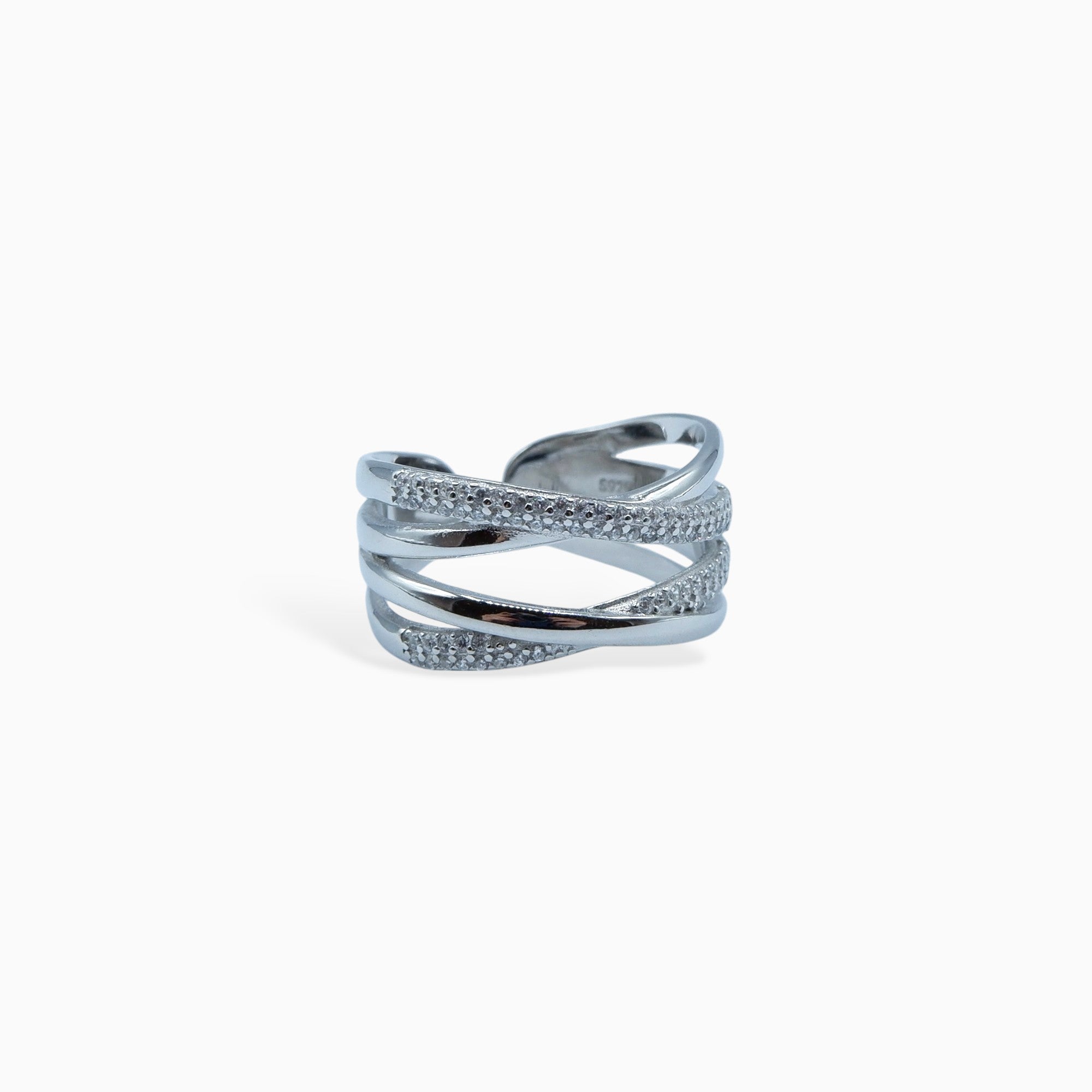 Band ring (argento bianco)