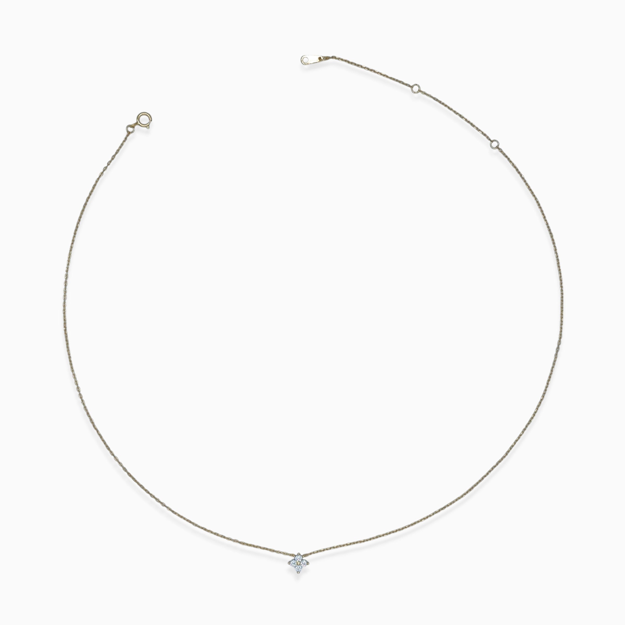 Collana fiore (argento giallo)