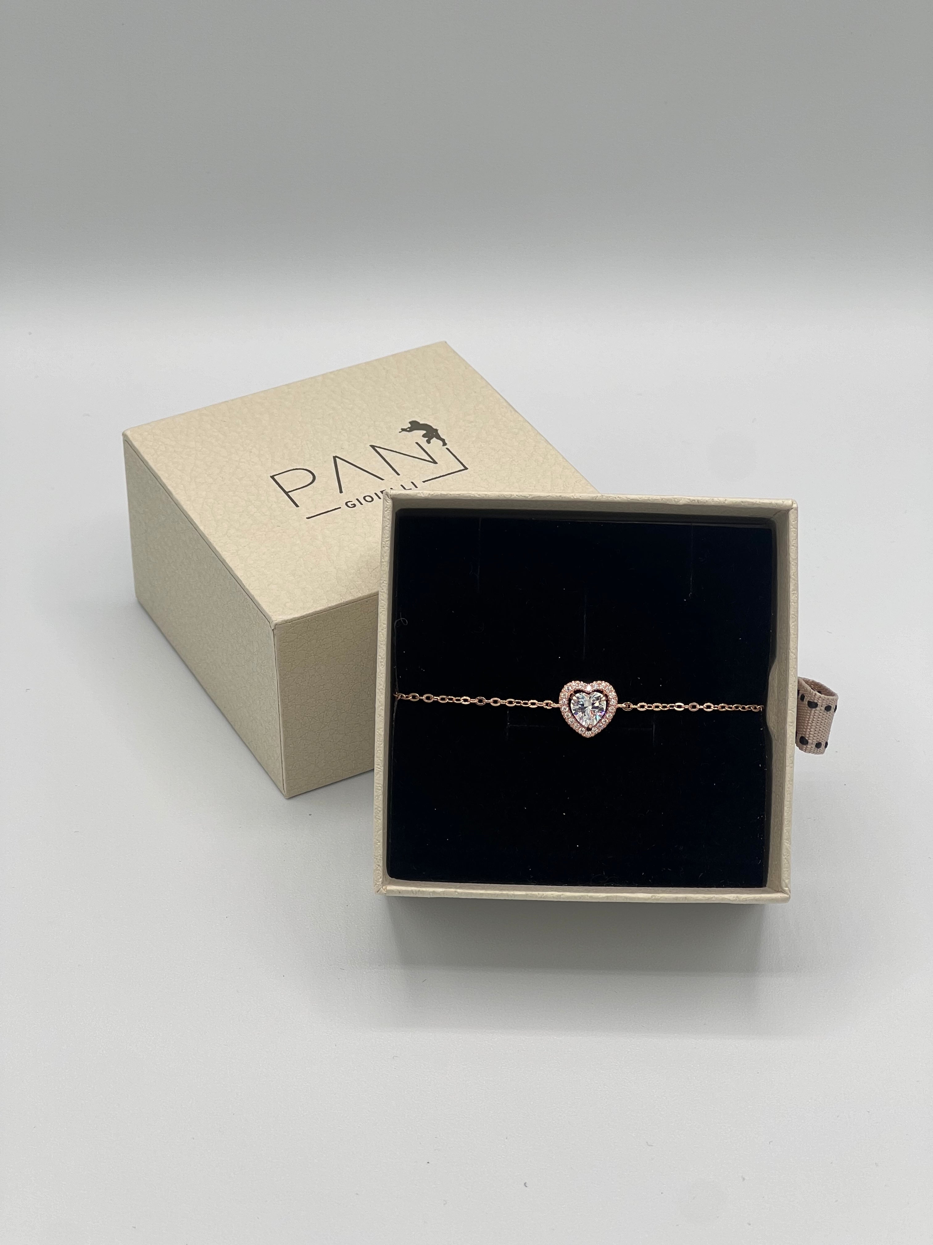 Heart bracelet (Argento rosè)