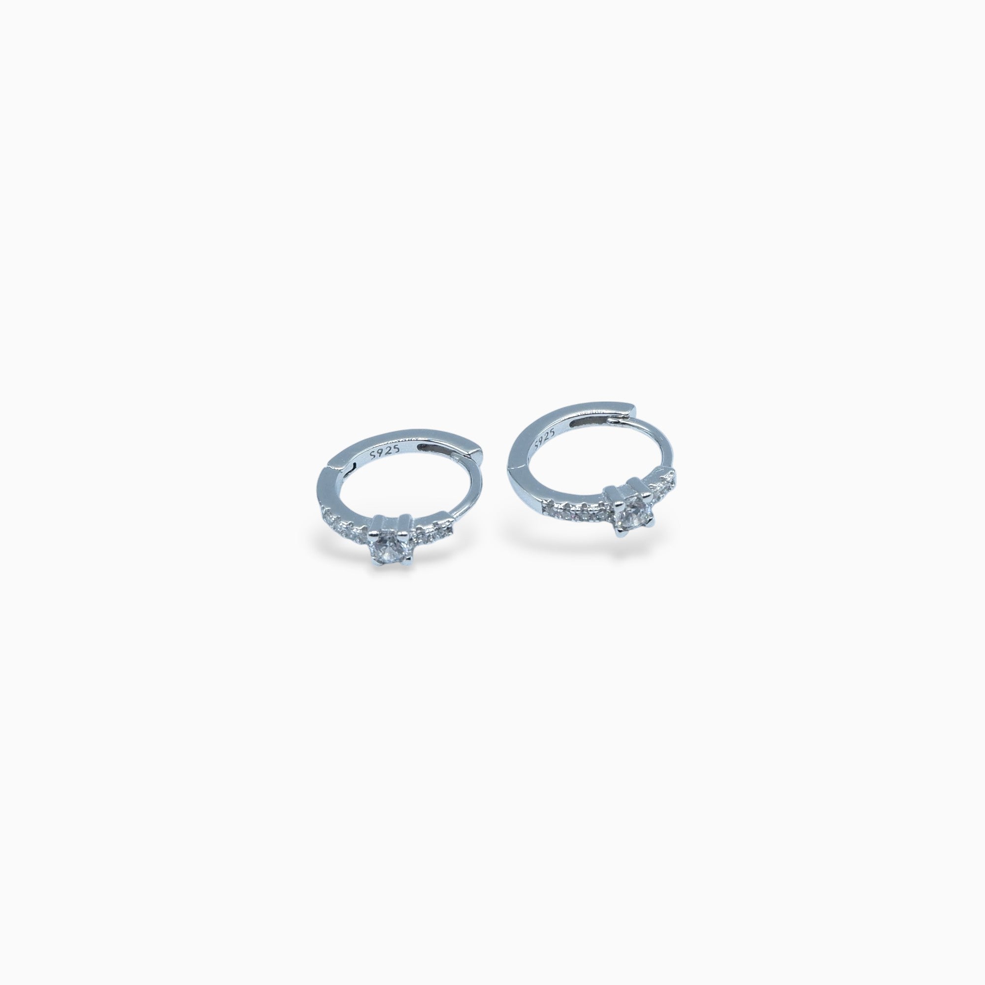 Hoop zircone (argento bianco)