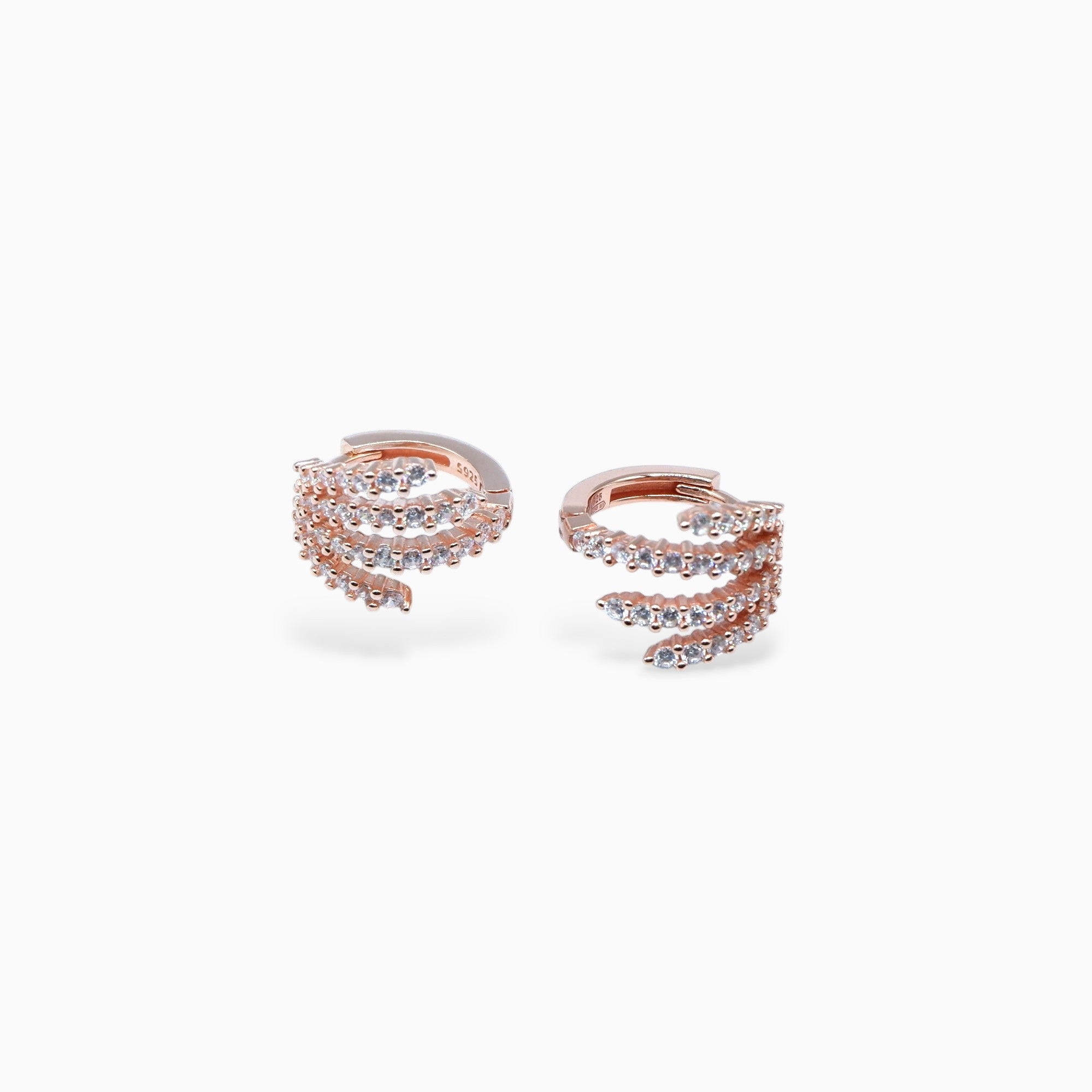 Hoop pavè (Argento rosè)