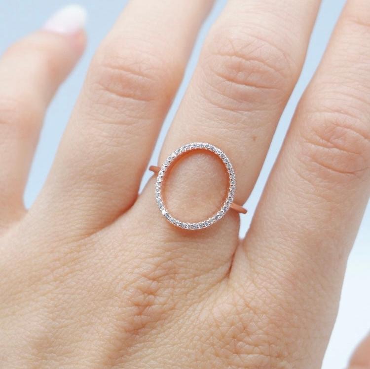 Circle ring (argento rosè)