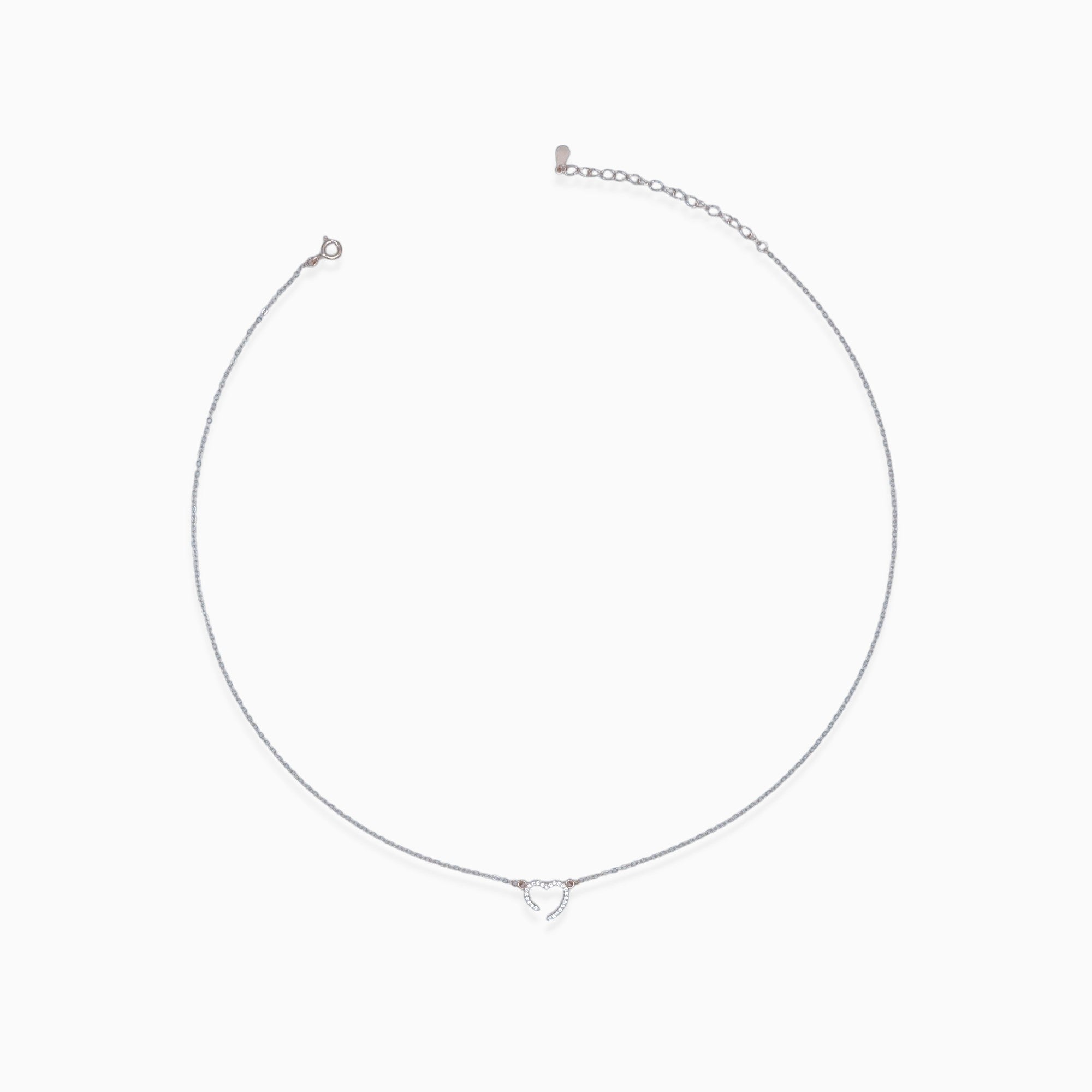 Collana Single Heart (argento rosè)