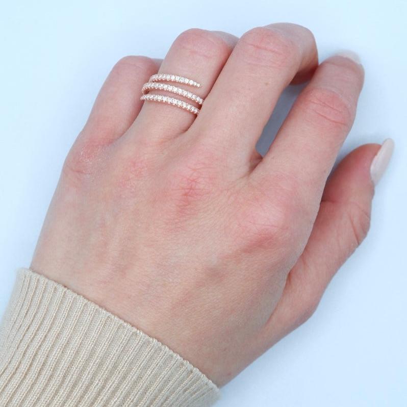 Snake ring (argento rosè)