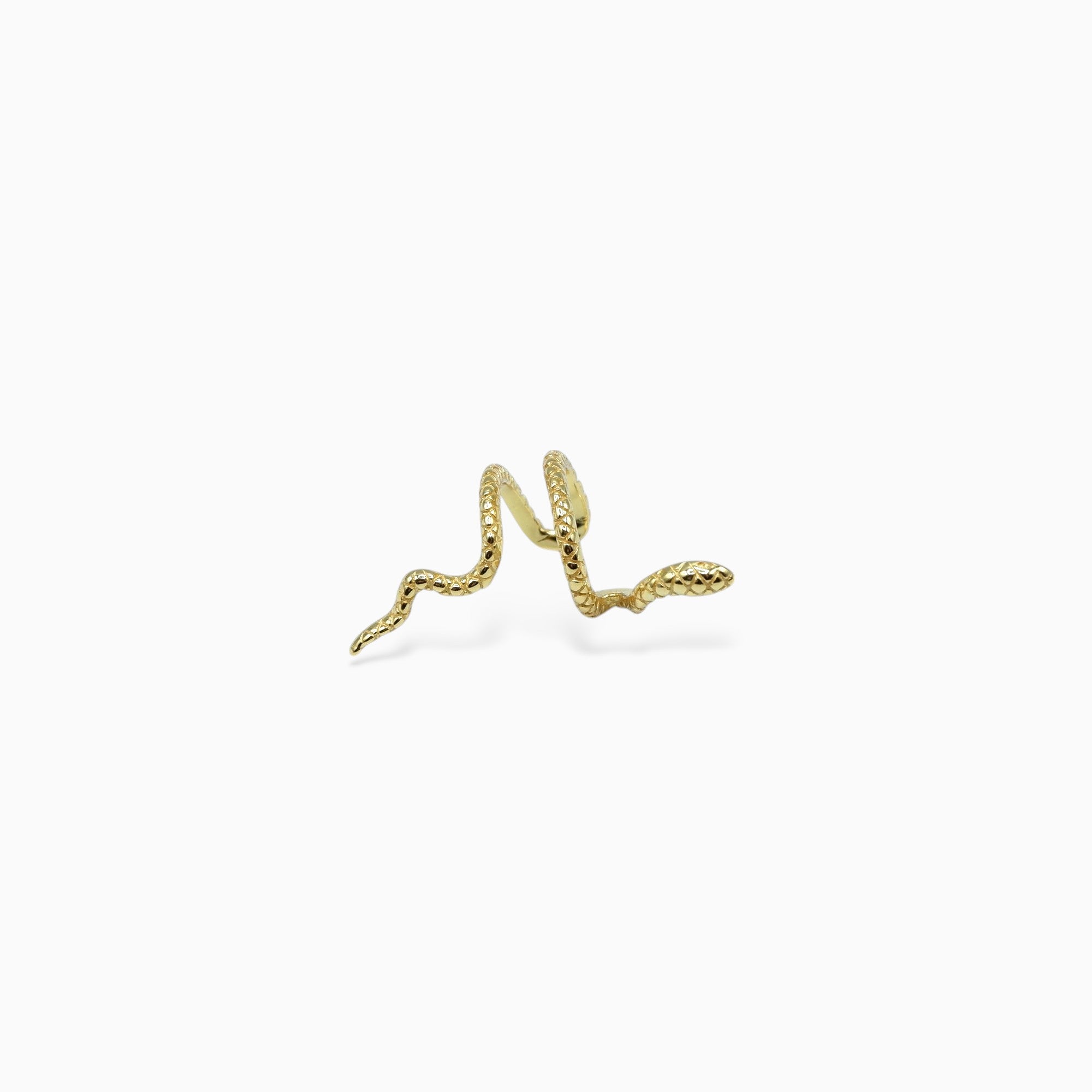 Snake earcuff (argento giallo)