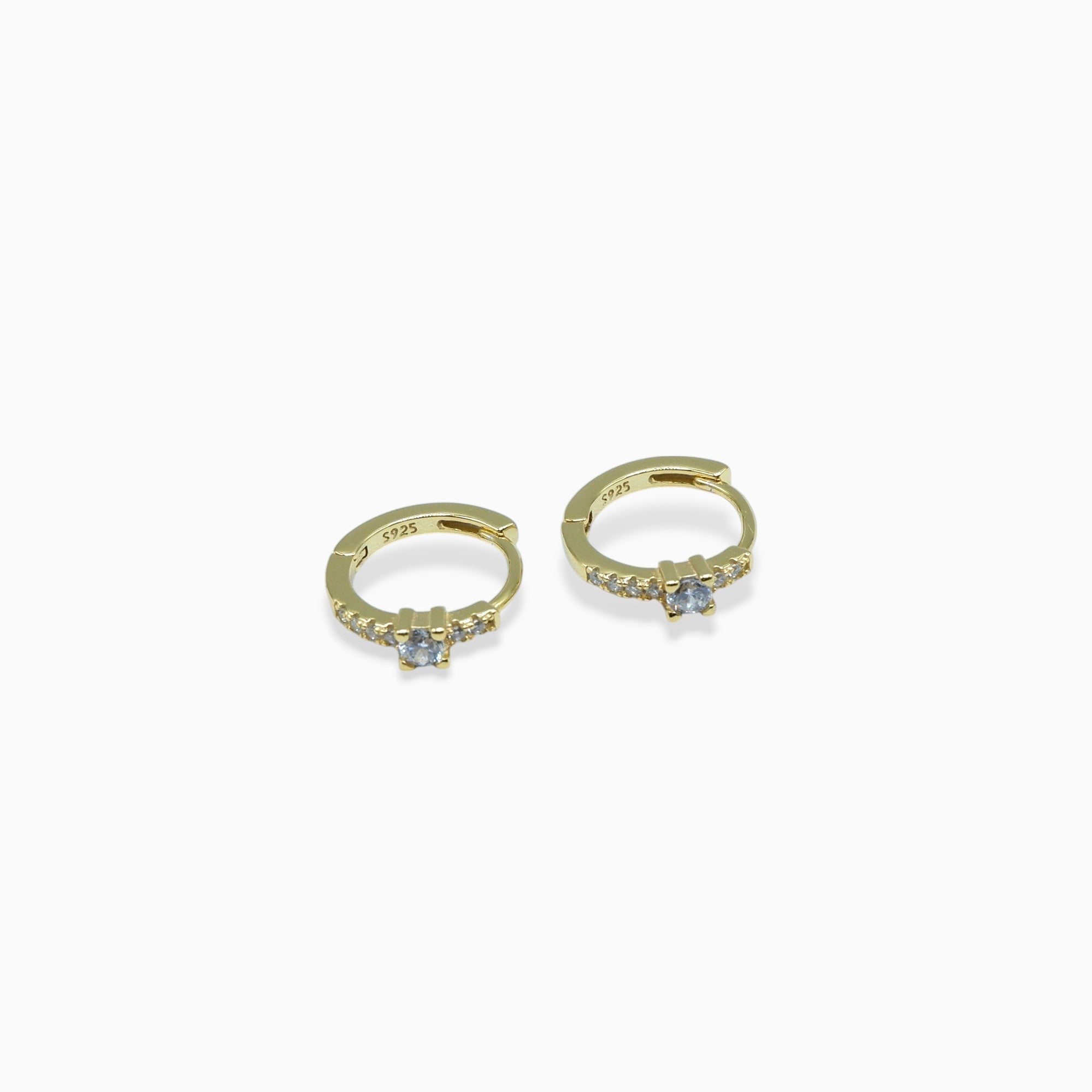 Hoop zircone (argento giallo)