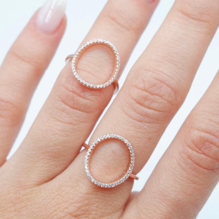 Circle ring (argento rosè)