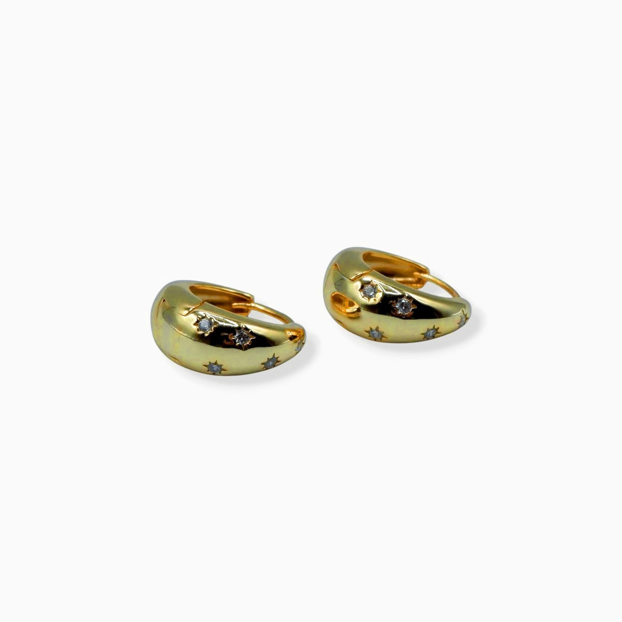 Star earrings (argento giallo)