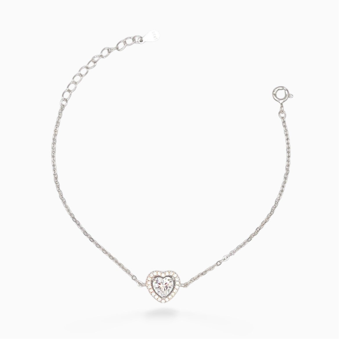 Heart bracelet (Argento bianco)
