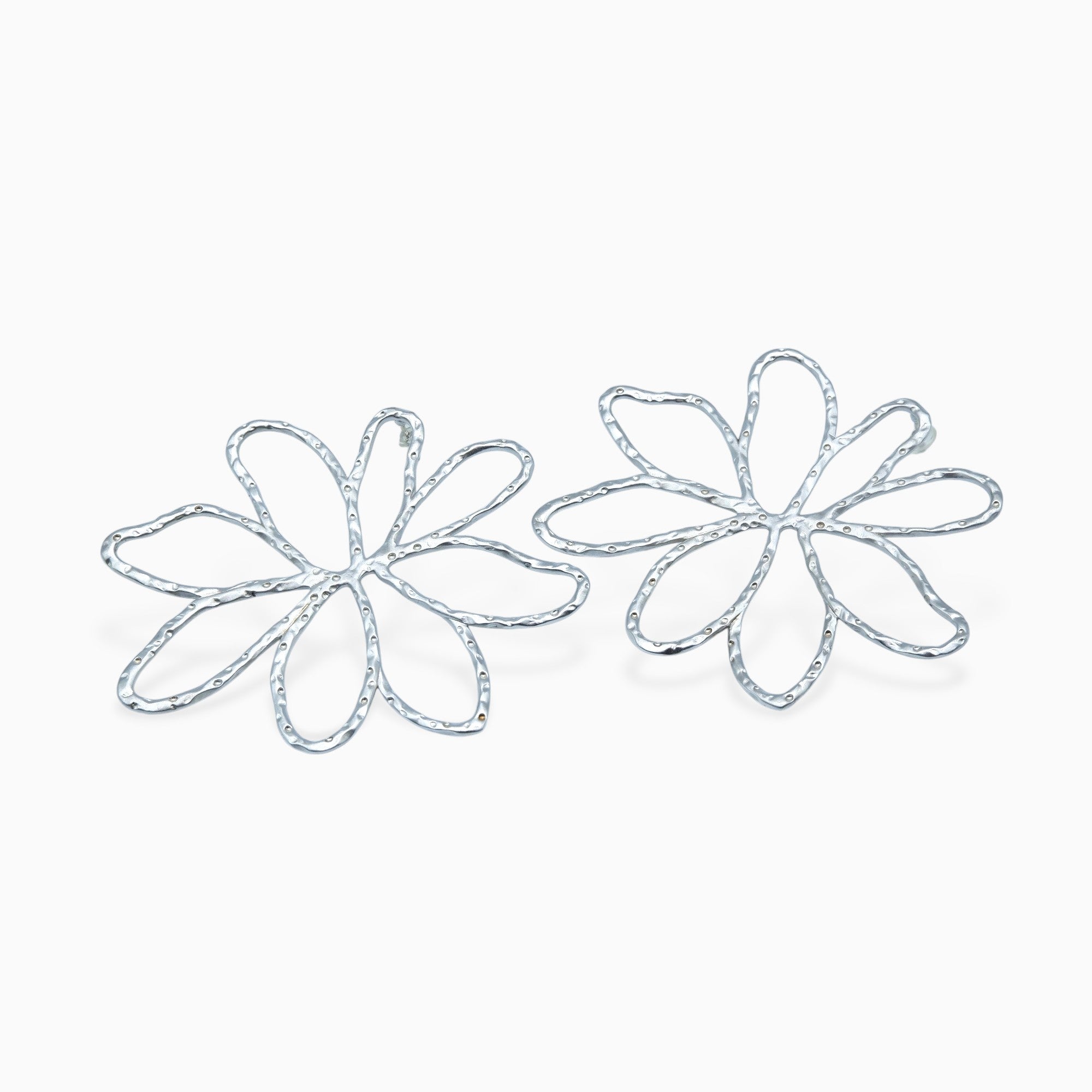 Flower earrings (argento bianco)