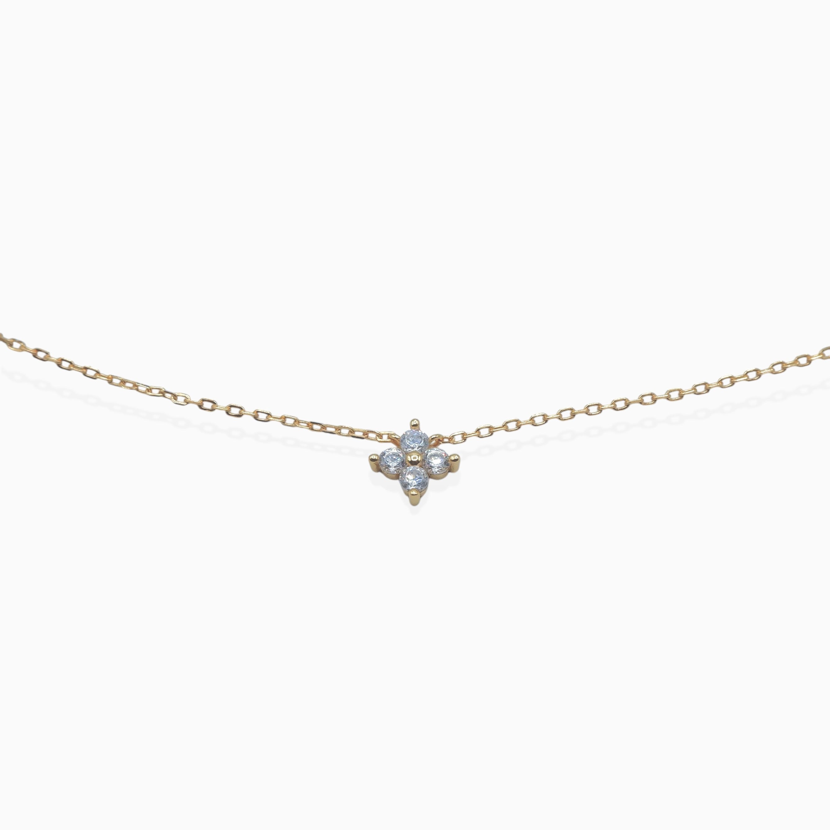 Collana fiore (argento giallo)