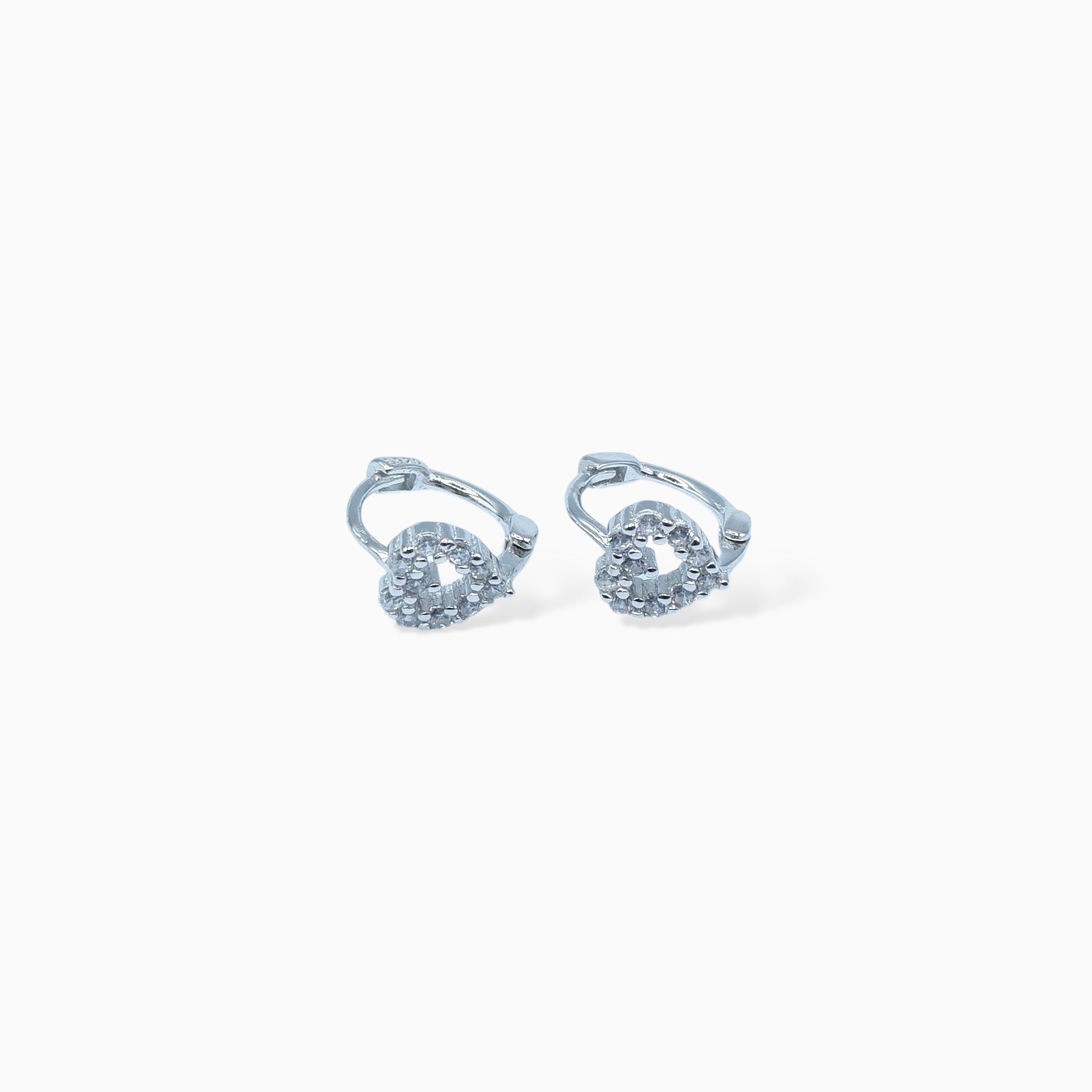 Hoop heart (argento bianco)