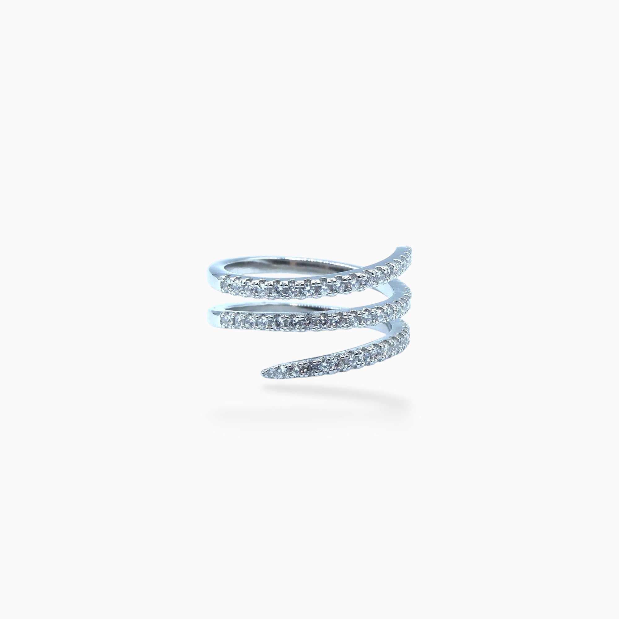 Snake ring (argento bianco)