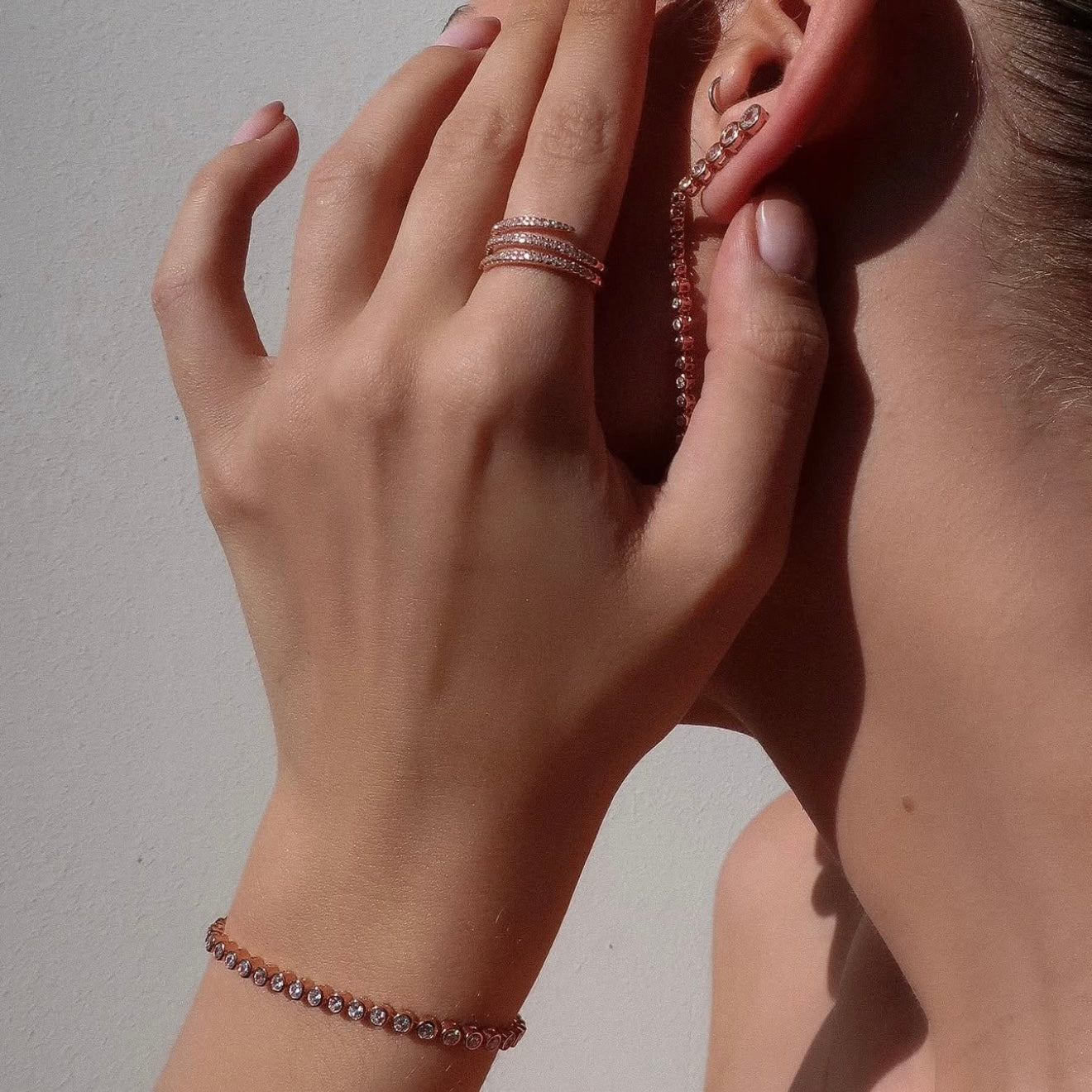 Snake ring (argento rosè)