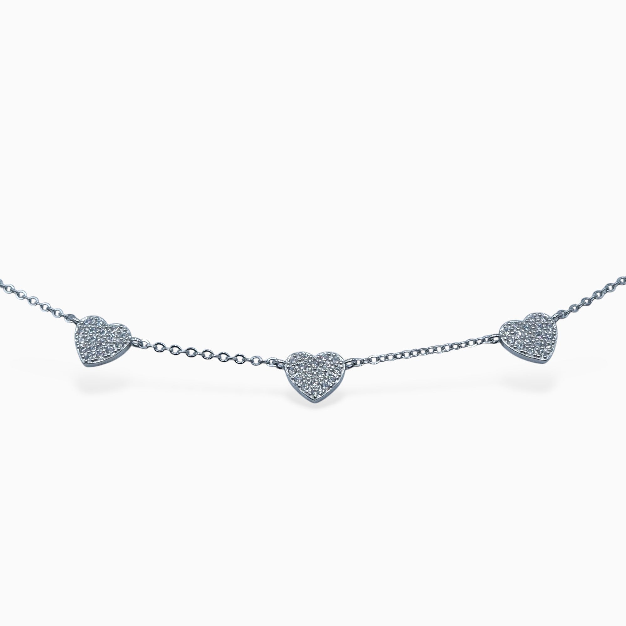 Full heart necklace (argento bianco)