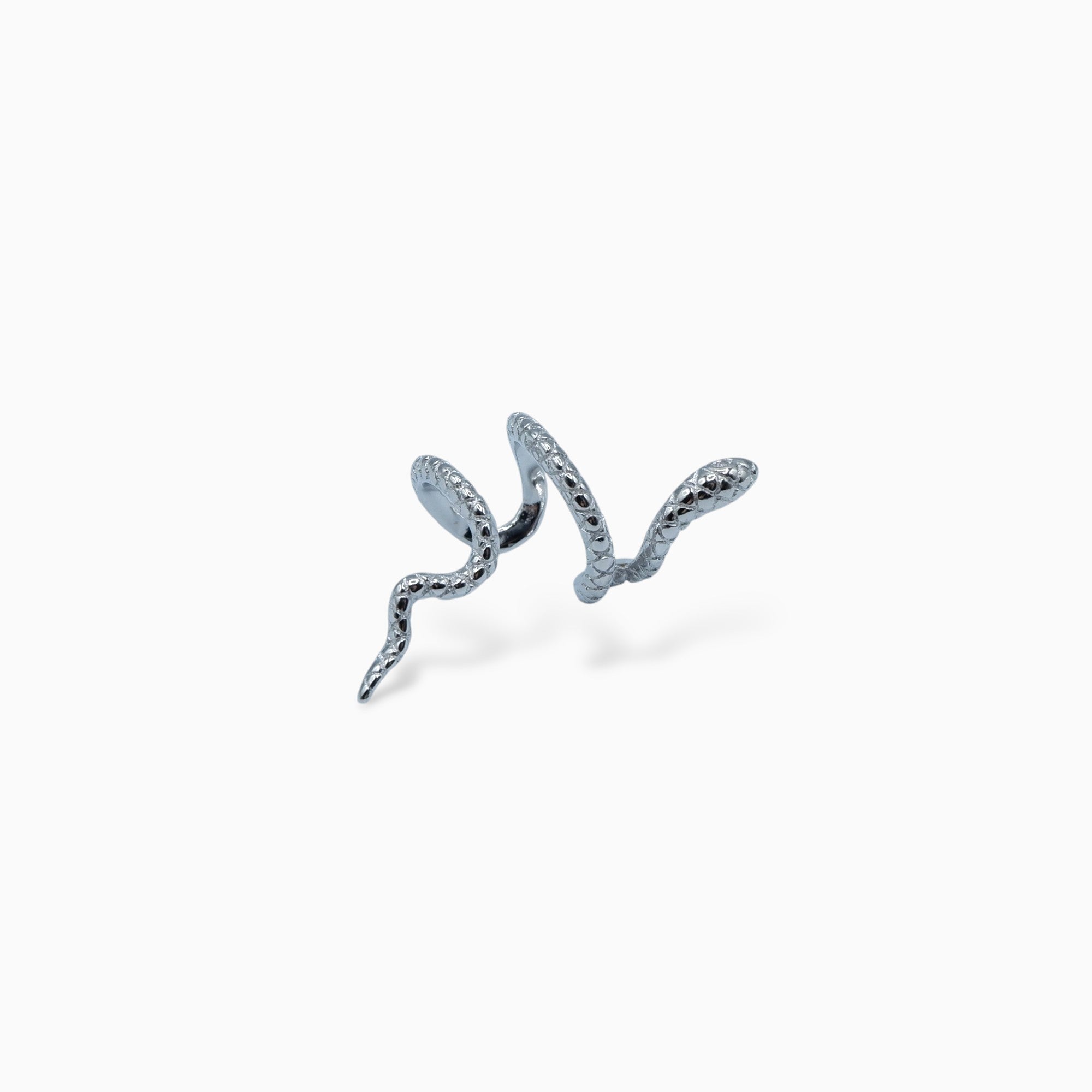 Snake earcuff (argento bianco)